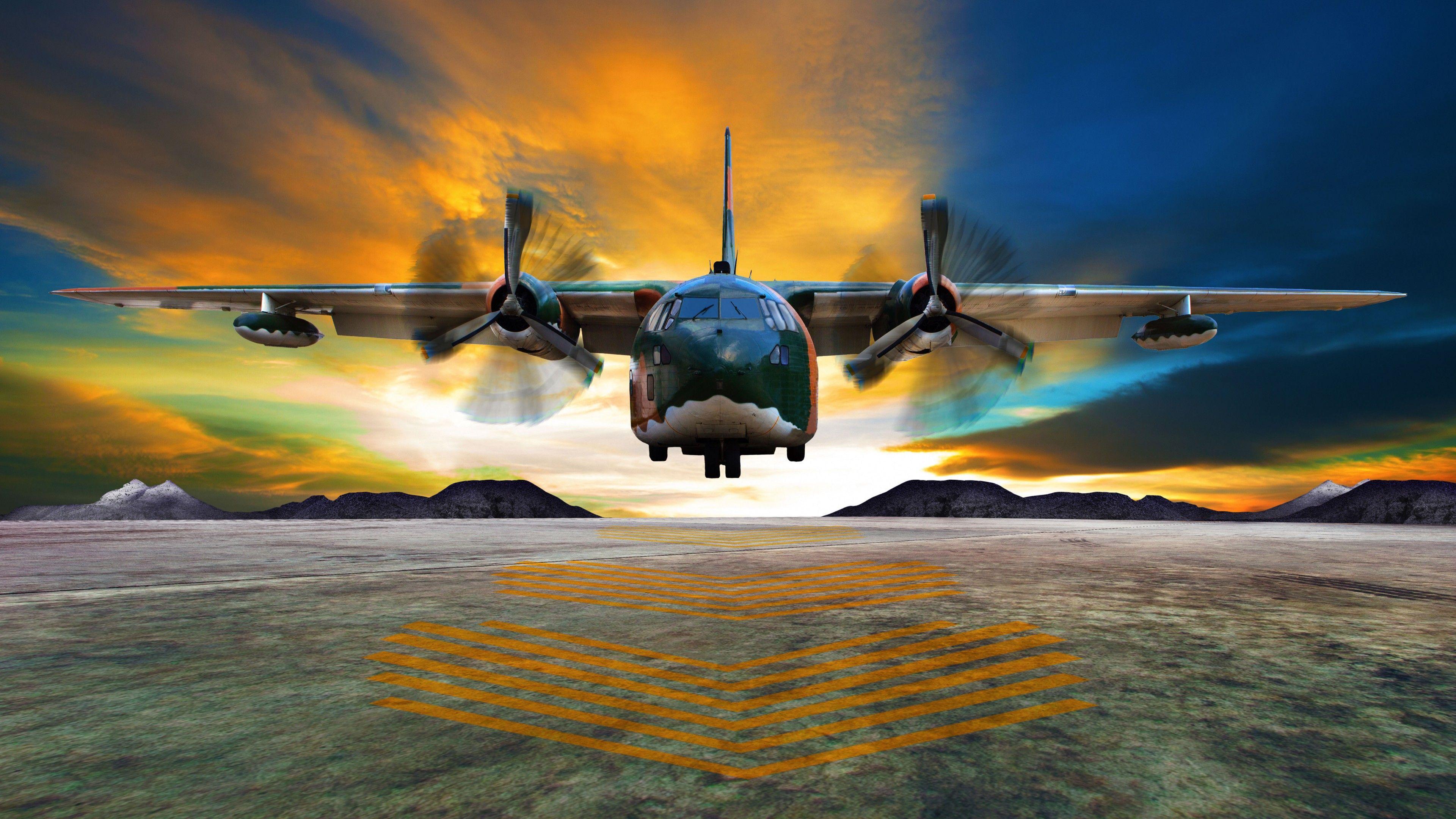 3840x2160 Wallpaper Lockheed C 130 Hercules, Transport Aircraft