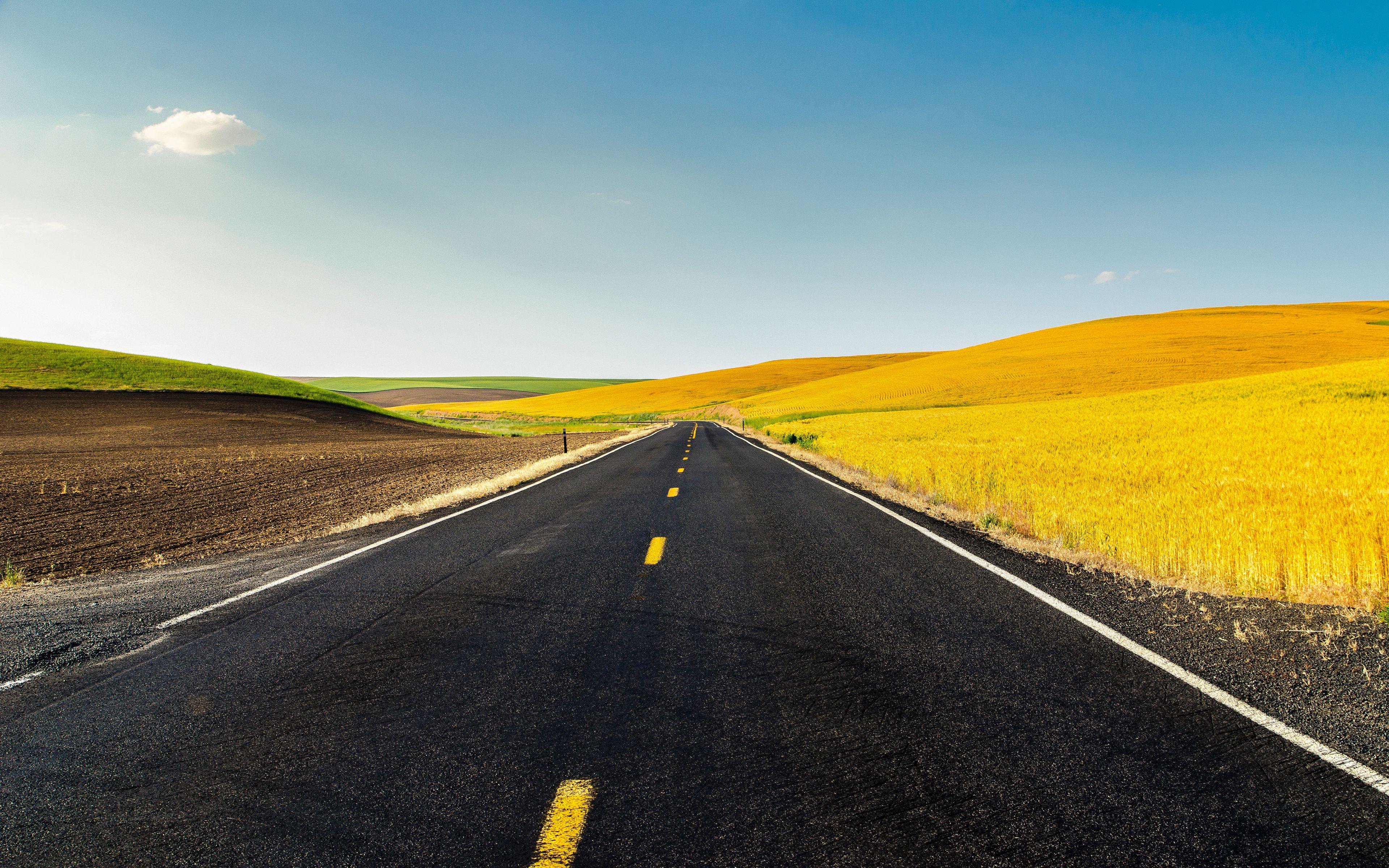 3840x2400 Wallpaper Road trip, Countryside, 4K, Photography