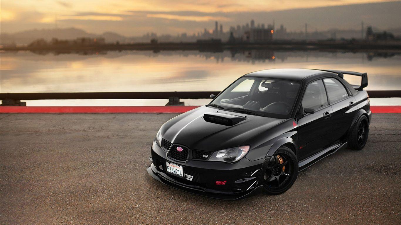 1366x768 Wallpaper Subaru Impreza black car 1920x1200 HD Picture, Image