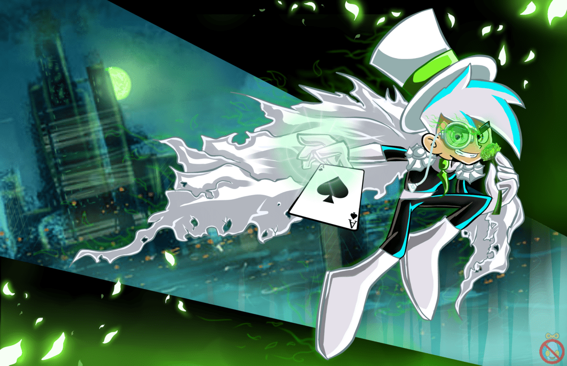 1112x718 Danny Phantom cosplaying as Kaito Kid from Detective Conan