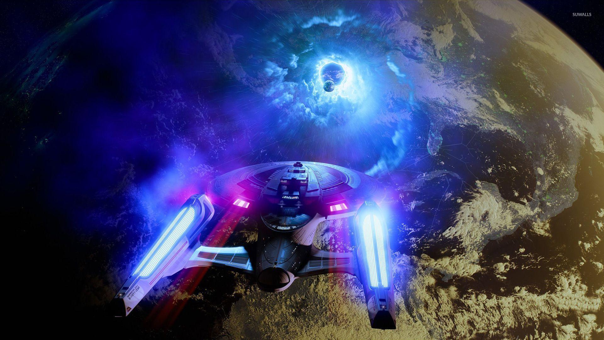 1920x1080 Starship Enterprise at warp wallpaper wallpaper