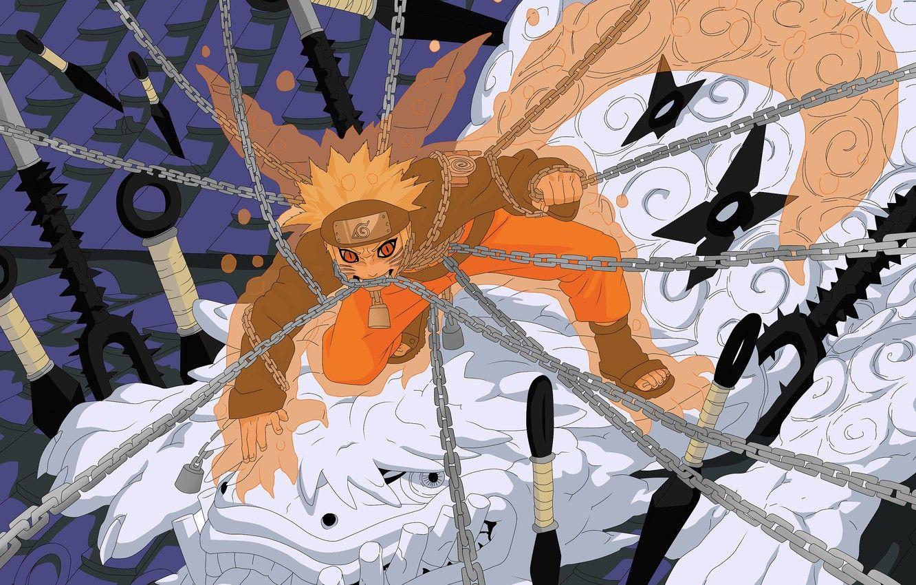 1332x850 Wallpaper chain, naruto, manga, Uzumaki Naruto, Jinchuriki