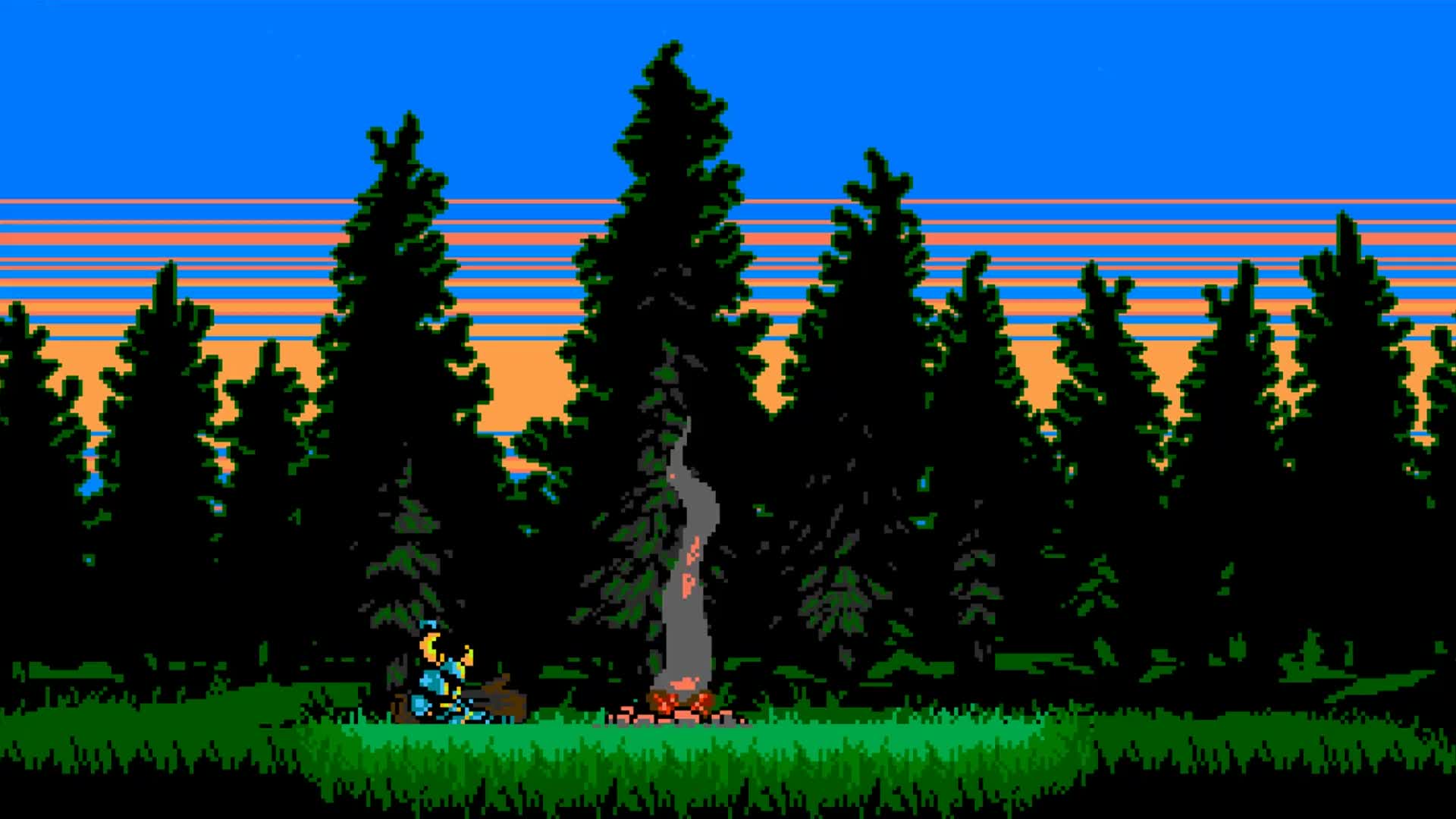 1920x1080 Shovel Knight Bonifire Pixel Live Wallaper