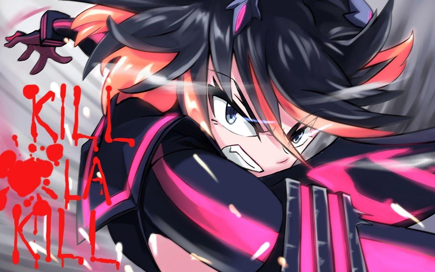 1440x900 Black and pink haired male anime character wallpaper, Kill