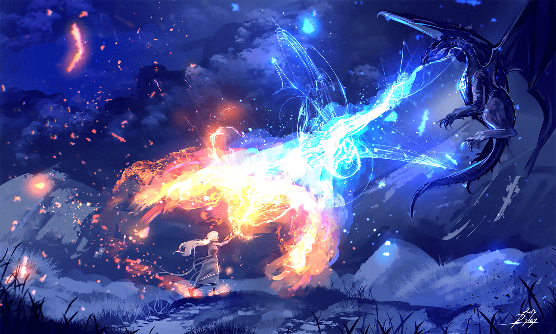 Fire And Ice Dragon Wallpapers Top Free Fire And Ice