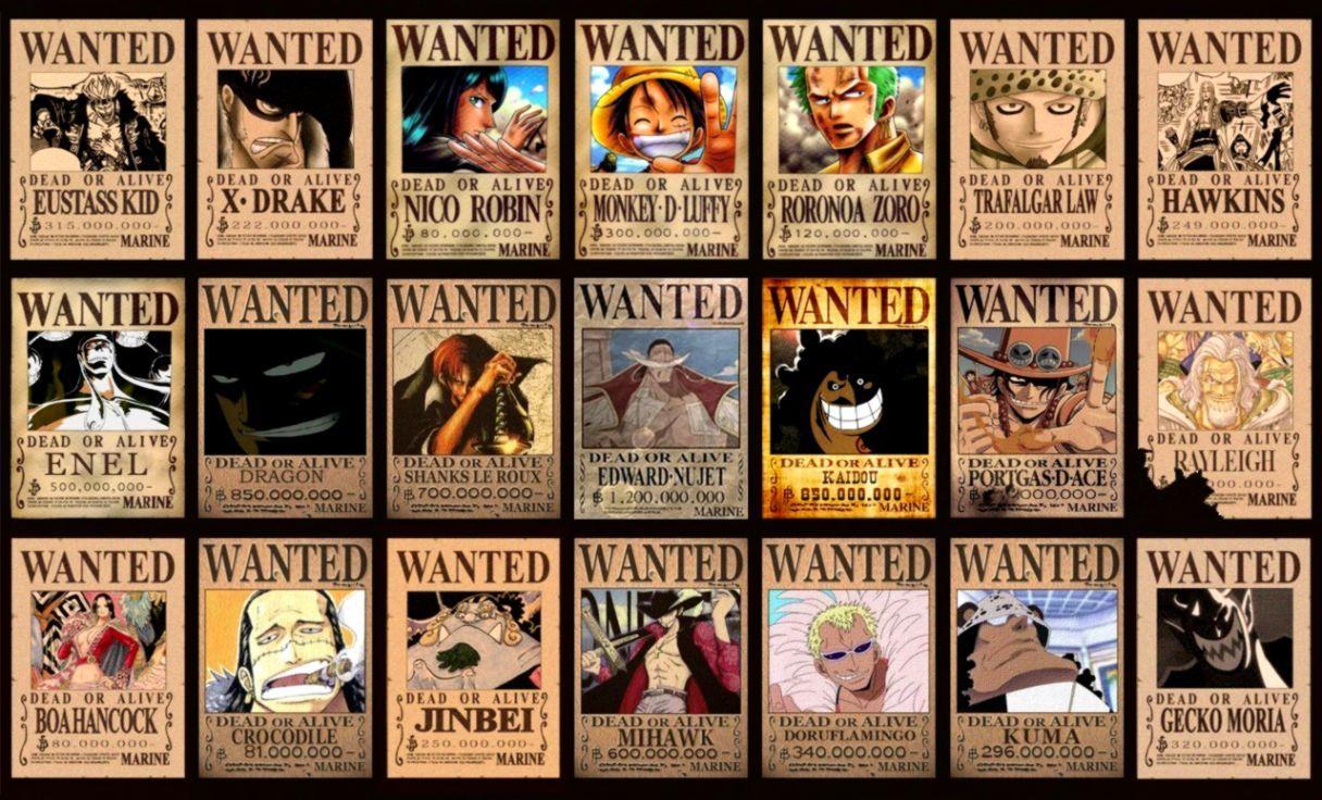 One Piece Luffy Wanted Poster Wallpaper
