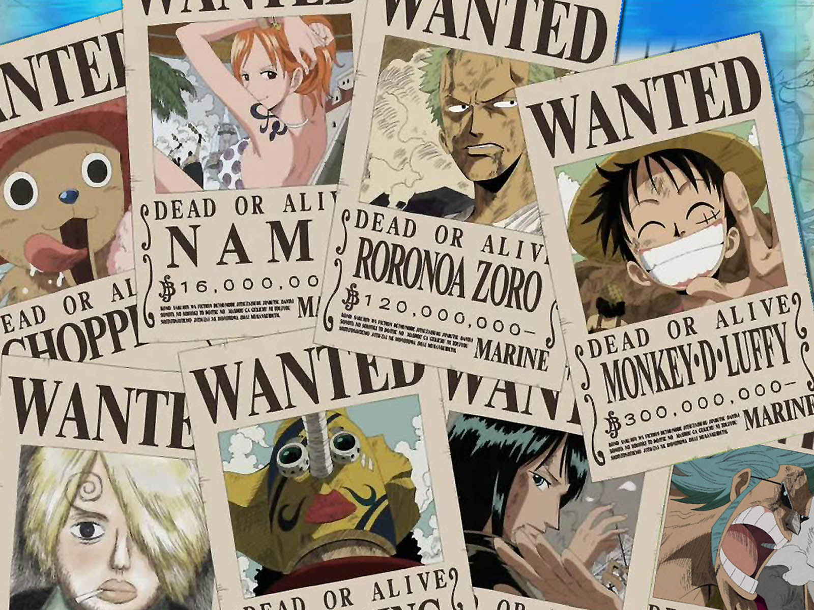 Wanted poster of the straw hats