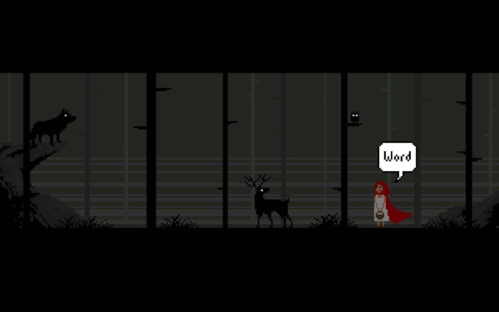 1680x1050 Little Red Riding Hood, pixel art wallpaper