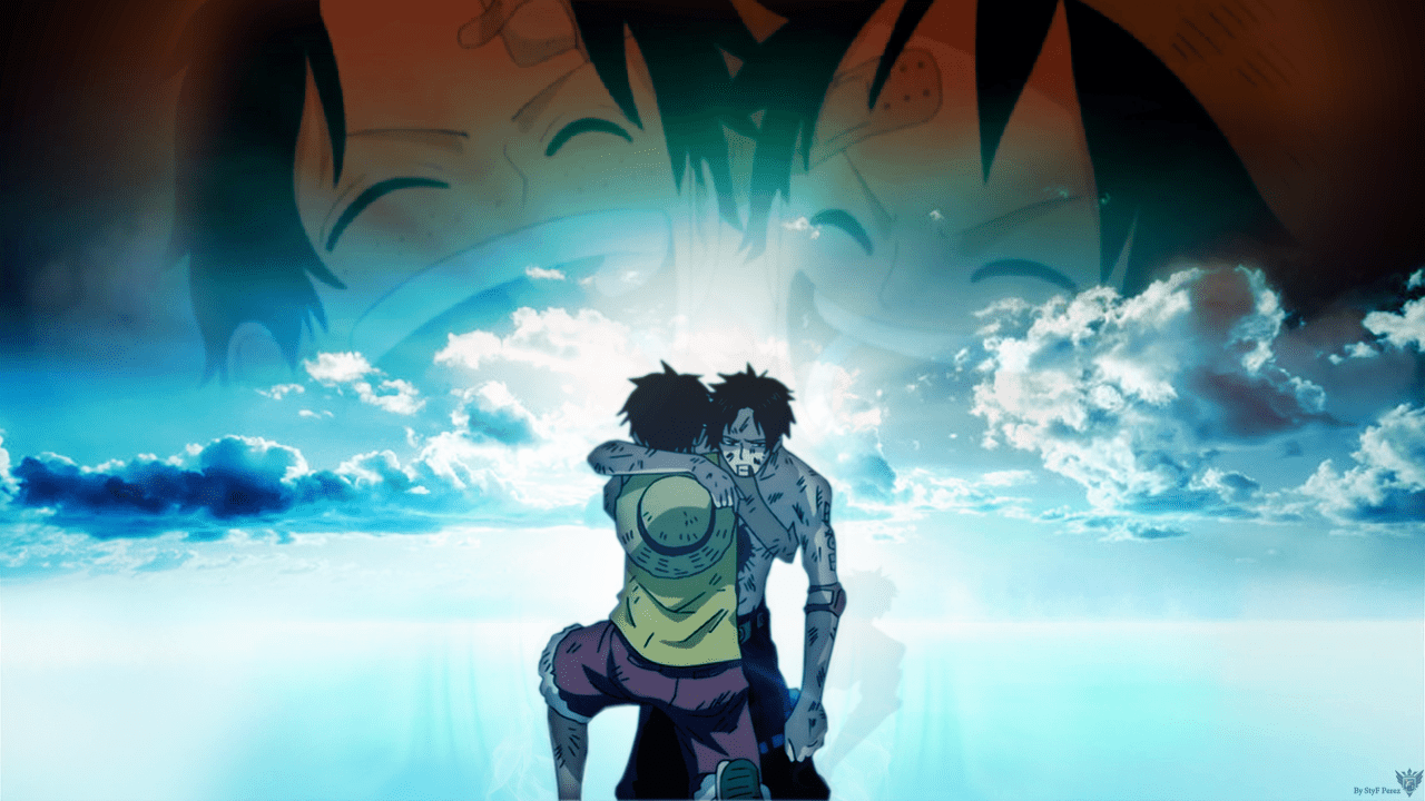 1280x720 Ace One Piece On Fire Wallpaper