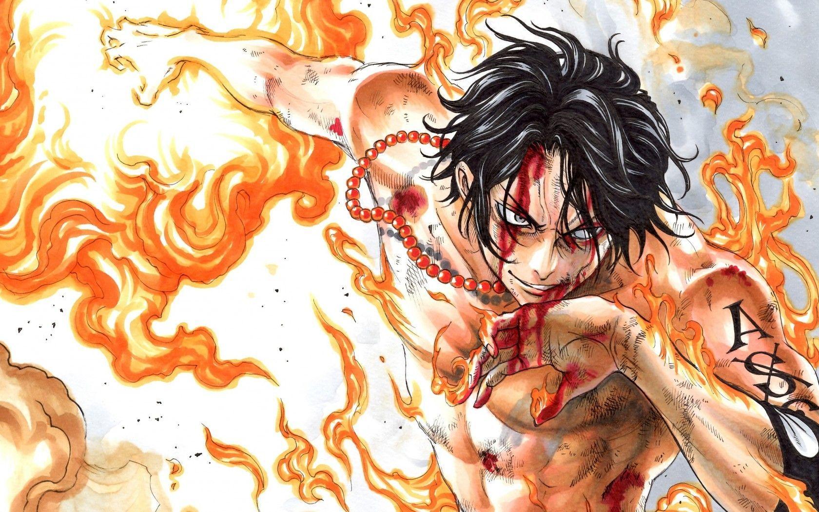 1680x1050 Portgas D. Ace <3. One piece ace, One piece manga, One