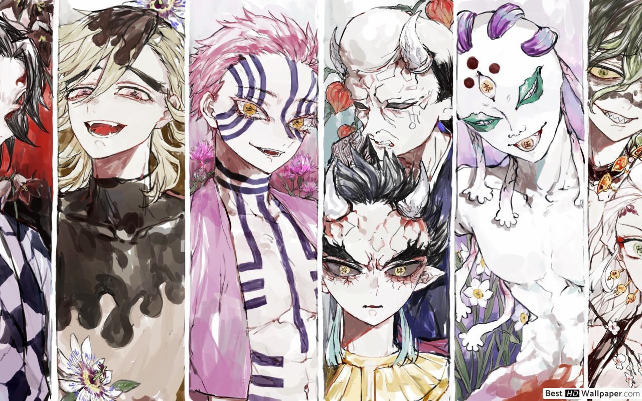 1280x800 Demon Slayer : Kimetsu No Yaiba Villains Collab HD wallpaper