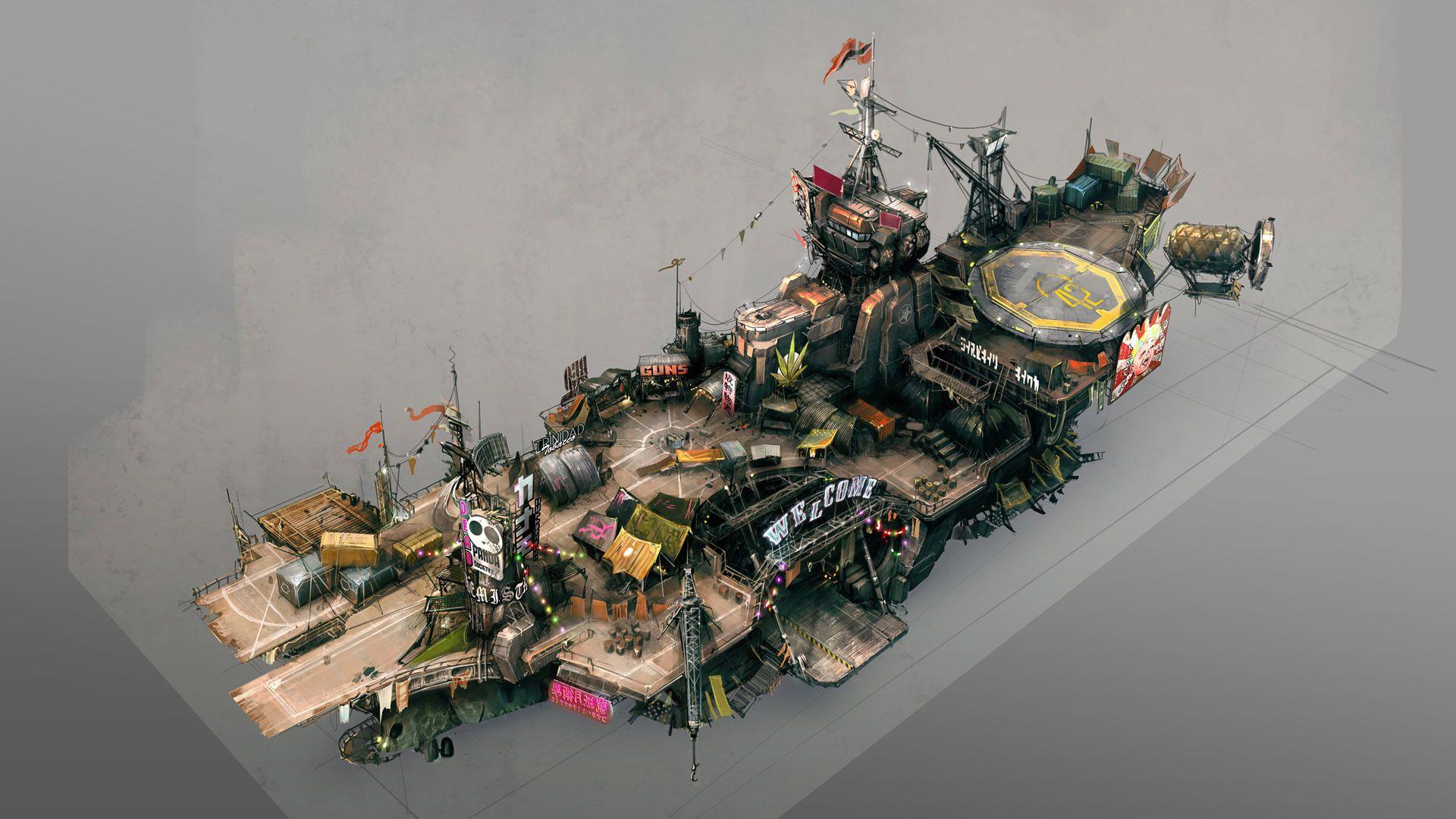 1920x1080 Black Market Trader. Wallpaper from Anno 2070
