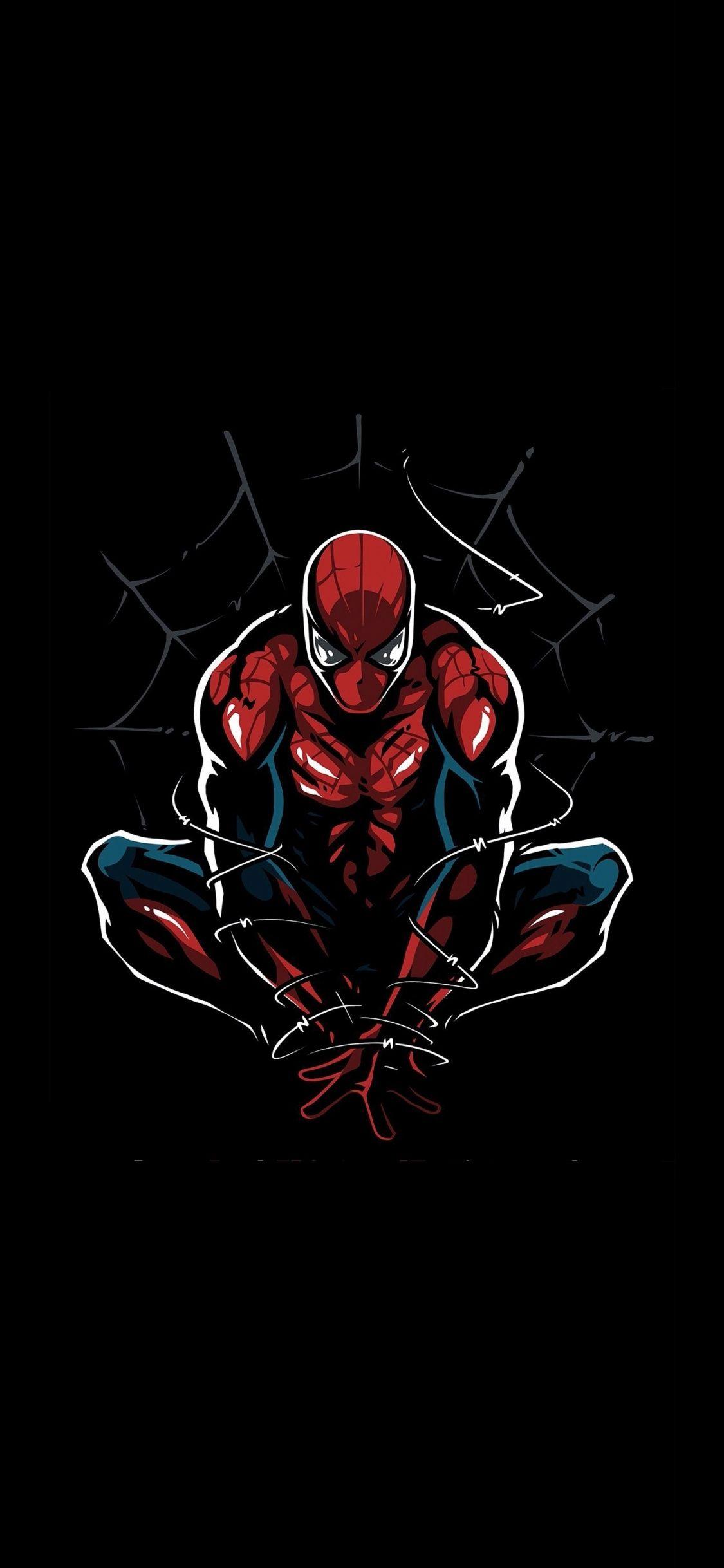 1125x2436 Download 1125x2436 Wallpaper Spider Man, Web, Minimal