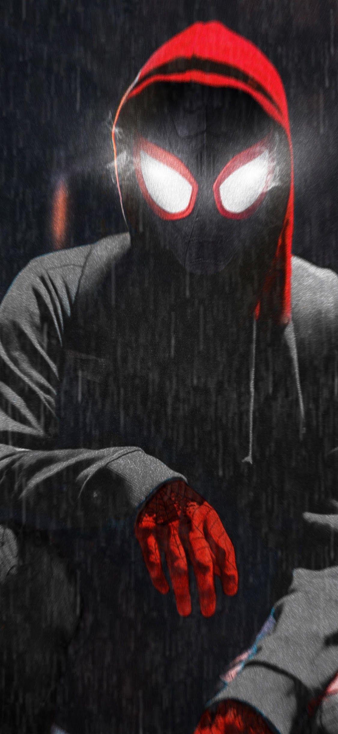 1125x2436 Miles Morales Spider Man: Into The Spider Verse 4K Wallpaper