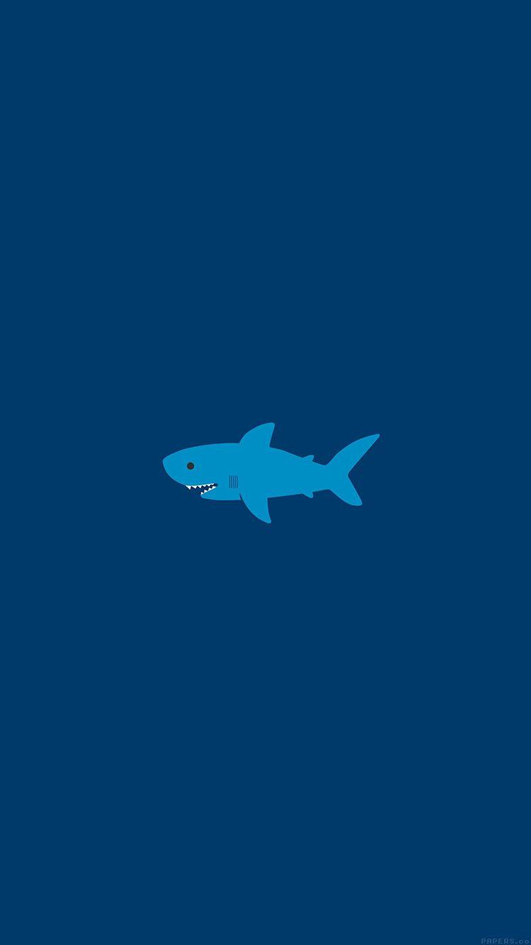 750x1334 iPhone7papers small cute shark minimal