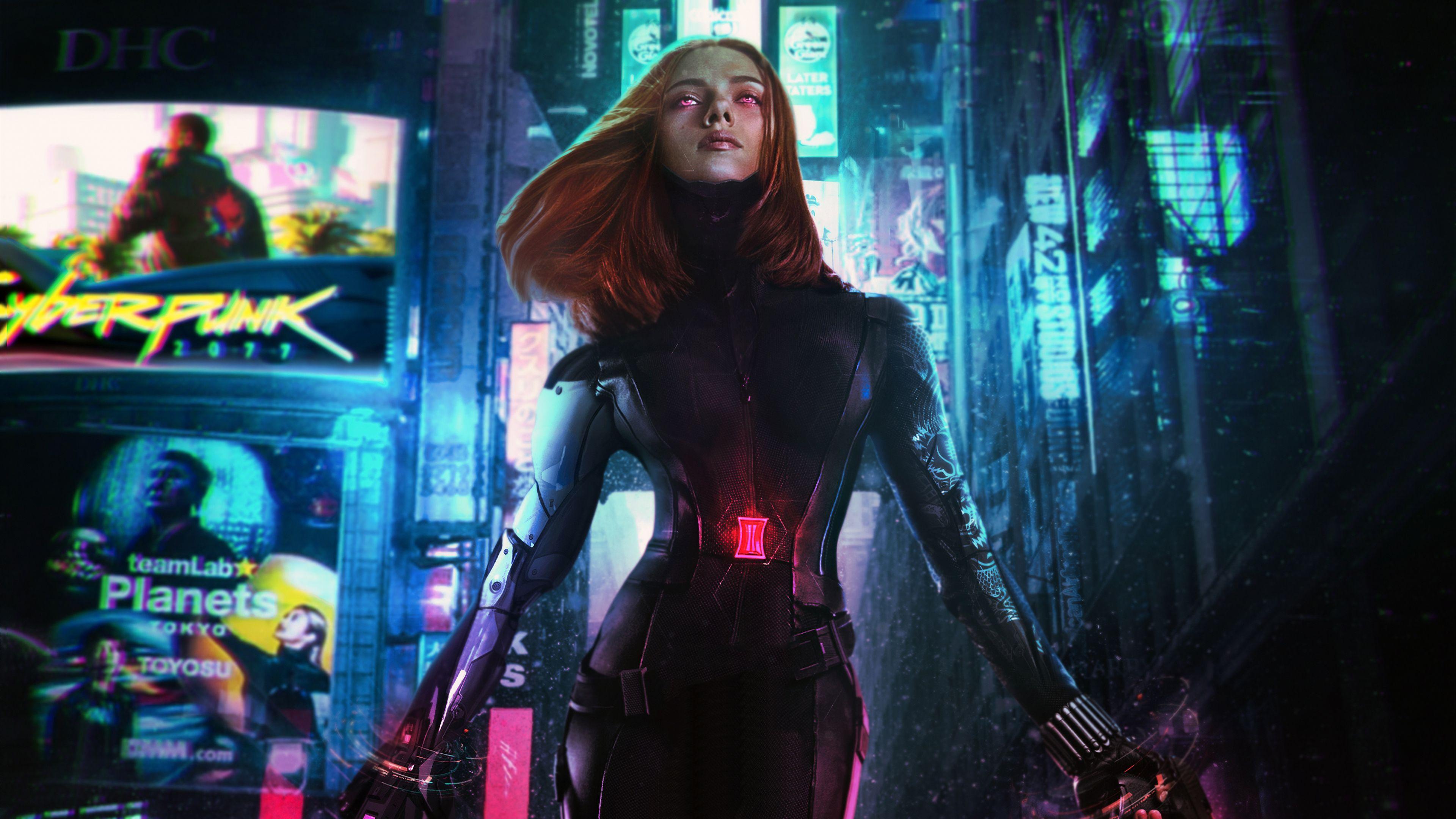 3840x2160 Cyberpunk 2077 Black Widow 1366x768 Resolution HD