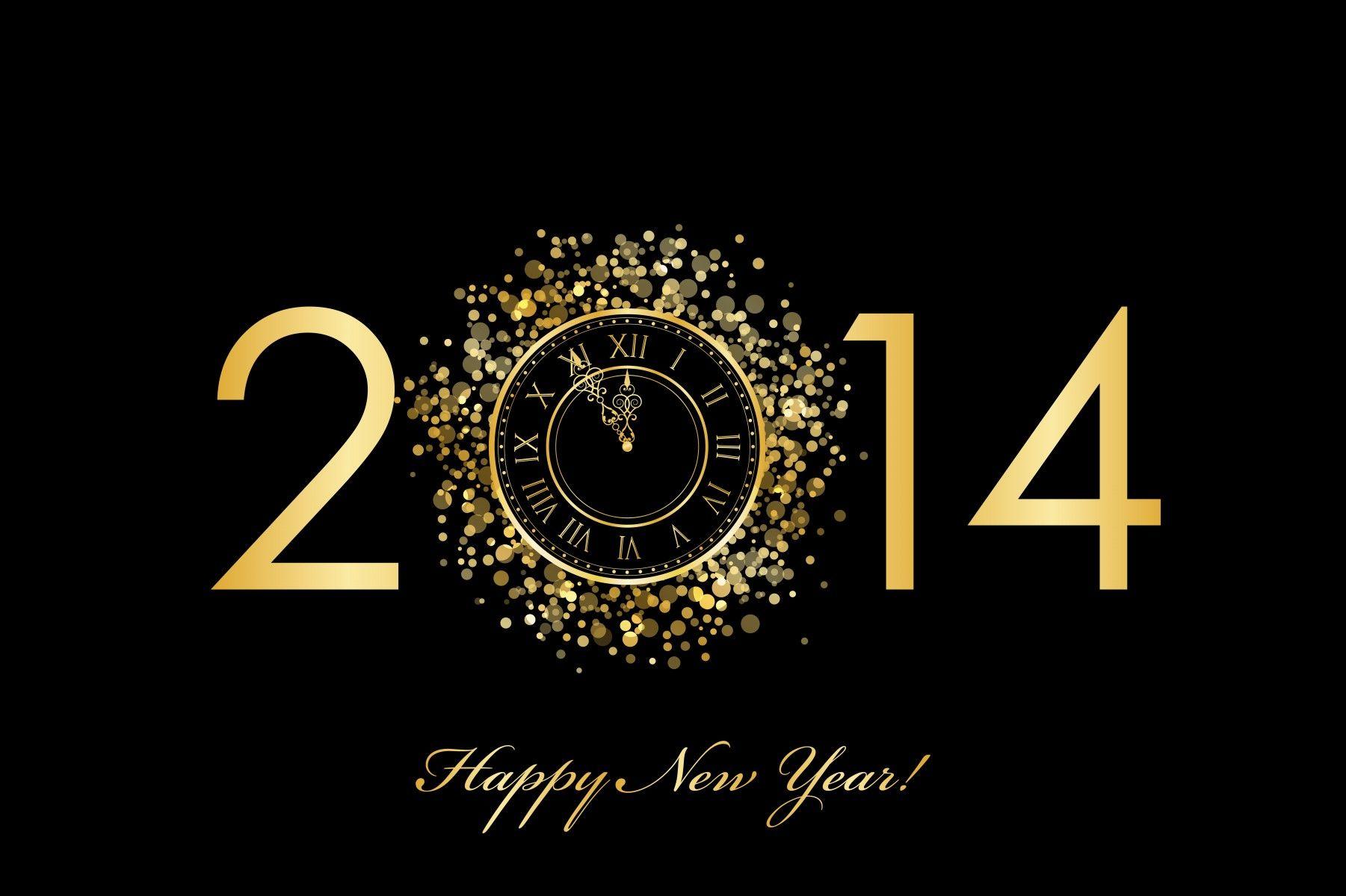 1801x1200 Happy New Year 2014 Gold HD Wallpaper Background Image. HAPPY NEW
