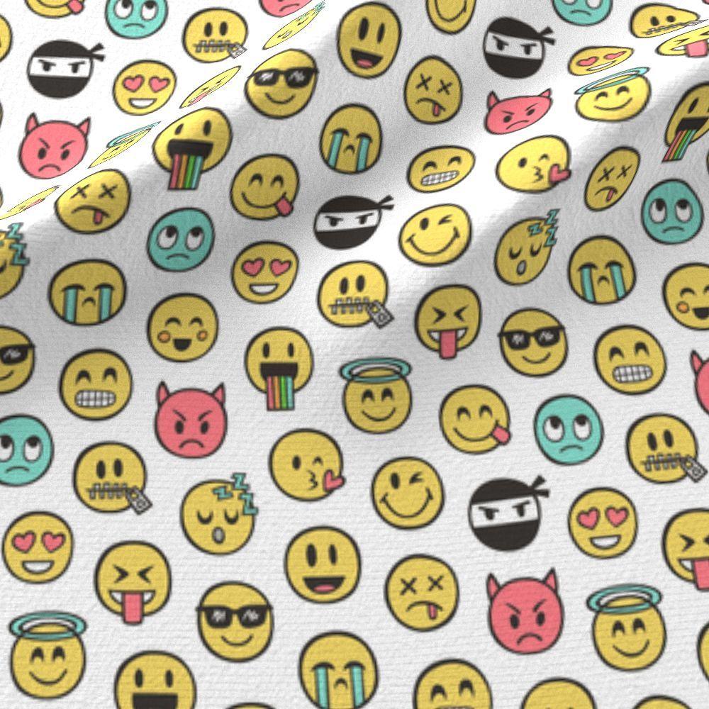 1000x1000 emoticons fabric, wallpaper & gift wrap