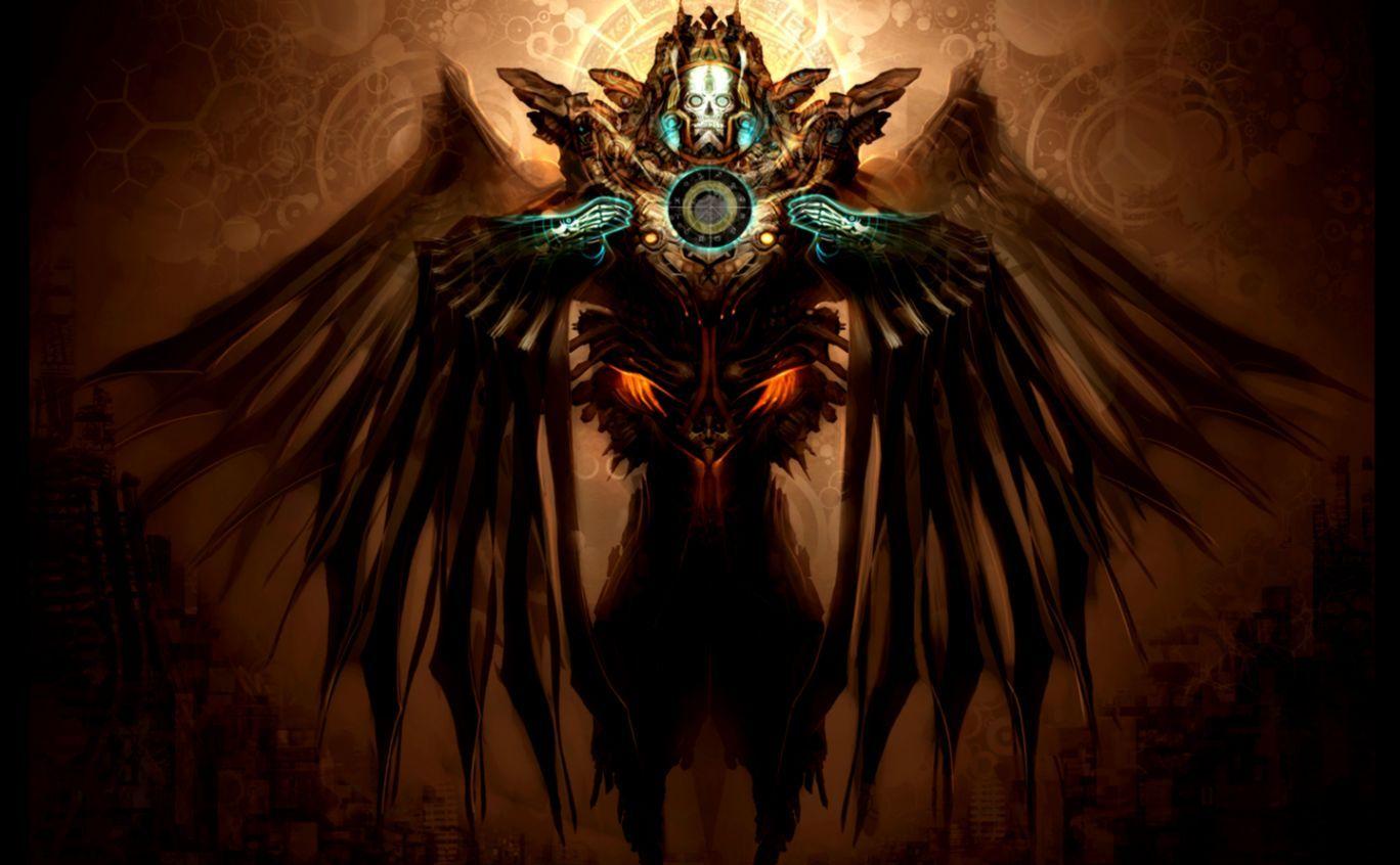 1368x846 Dreamy Fantasy Angel Wings On Fire Wallpaper