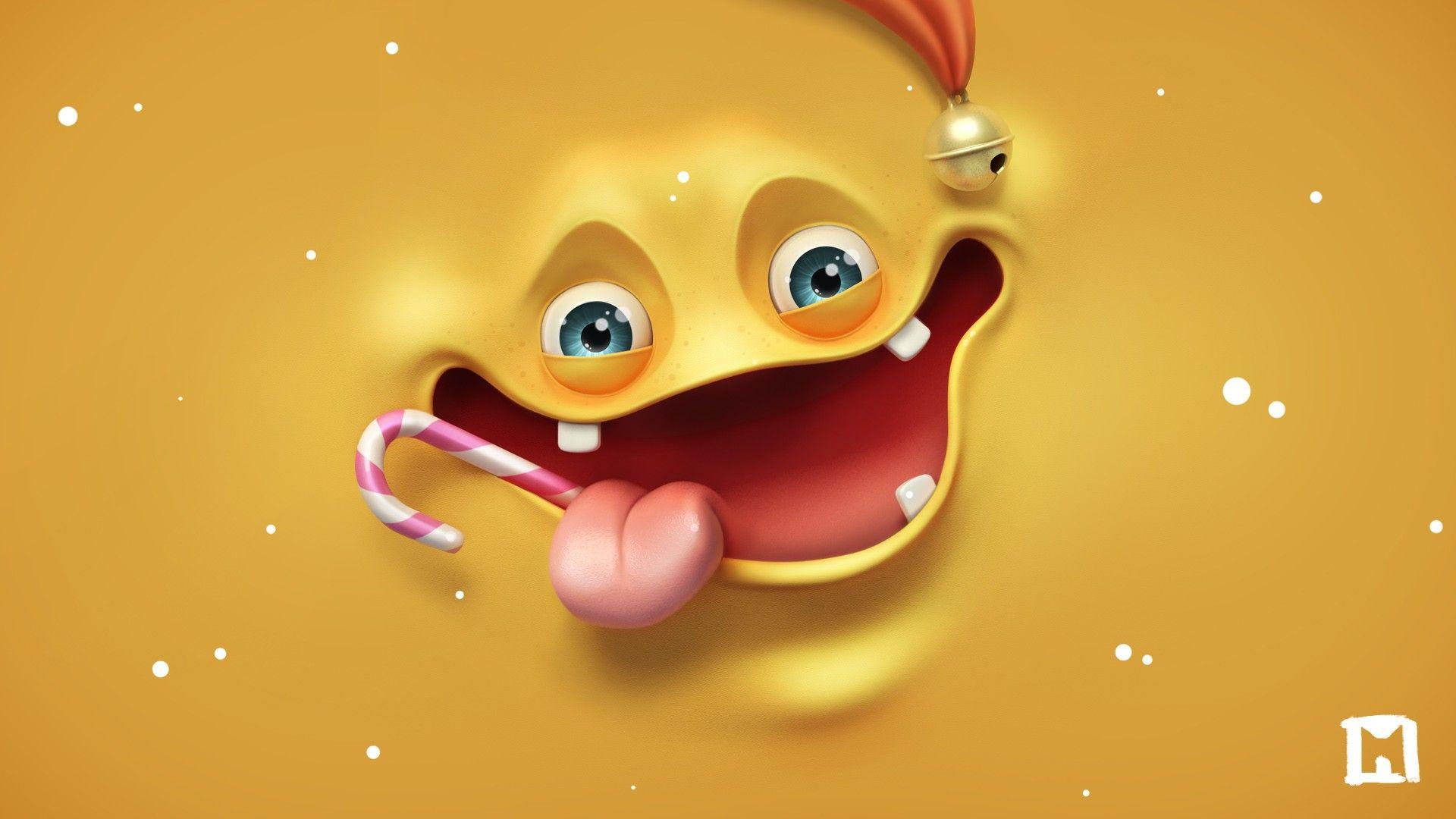 1920x1080 yellow Christmas digital art madness misc Melaamory / 1920x1080