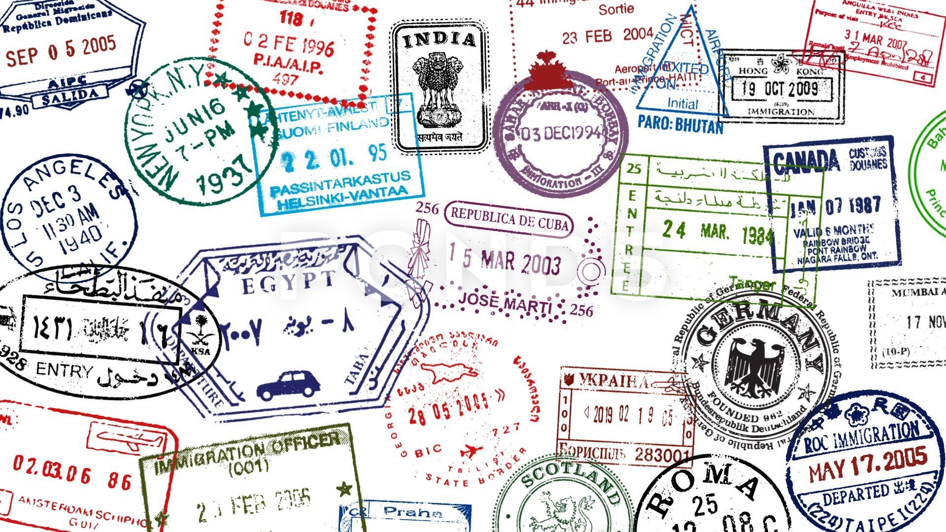 travel stamp wallpaper