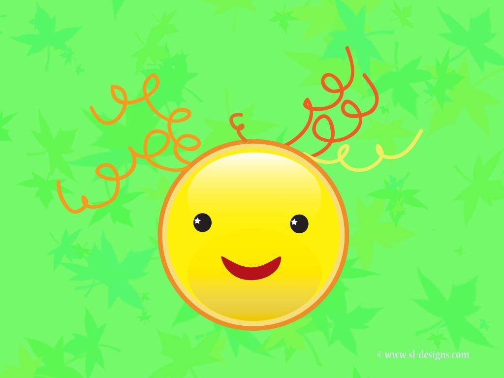 1024x768 Cute Smiley Face Wallpaper