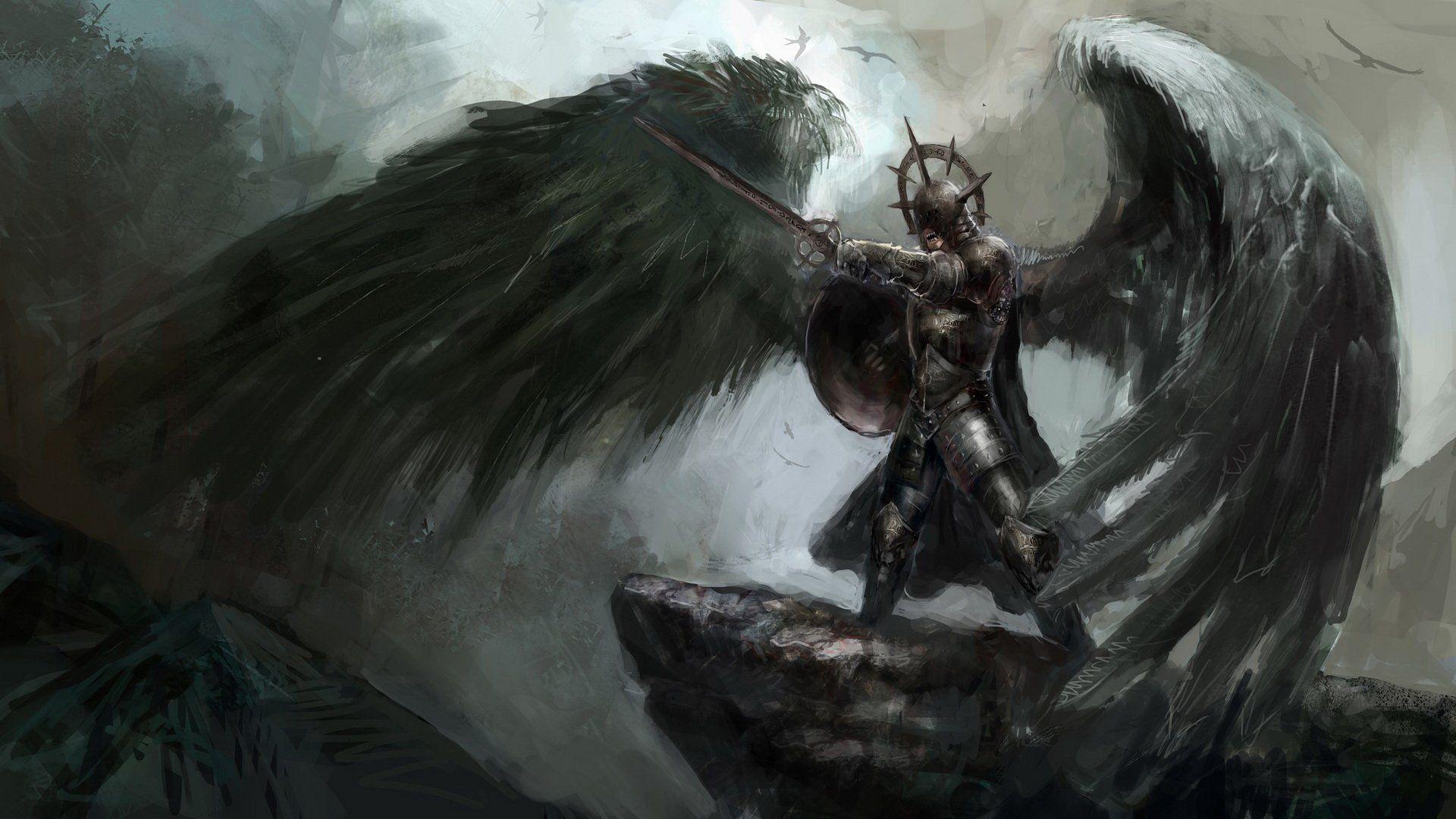 1920x1080 Angel Warrior Wallpaper