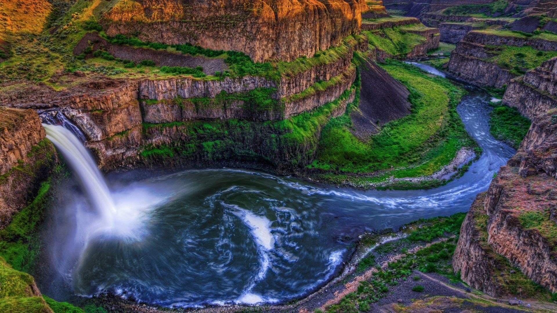 1920x1080 Palouse Falls HD Wallpaper. Background Imagex1080