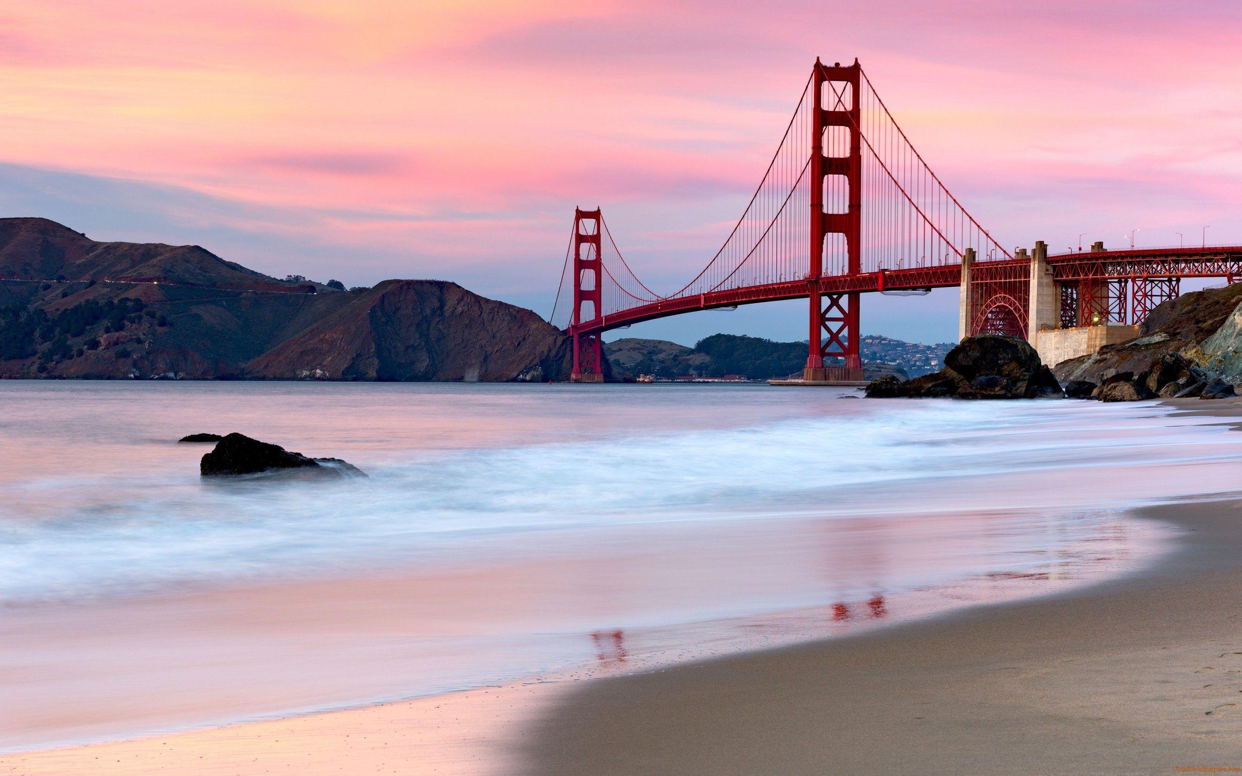 2560x1600 Golden Gate Bridge Evening San Francisco 4K wallpaper