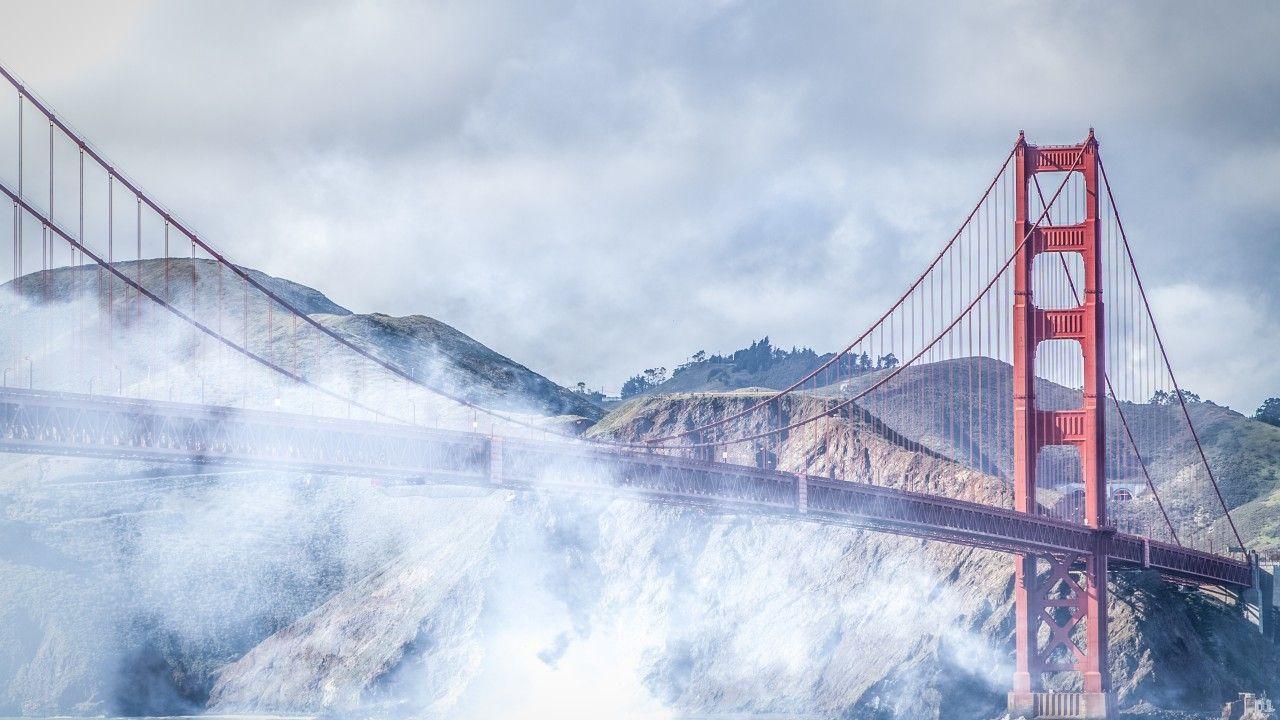 1280x720 San Francisco, Golden Gate, USA, fog, bridge. Golden gate, San francisco wallpaper, San