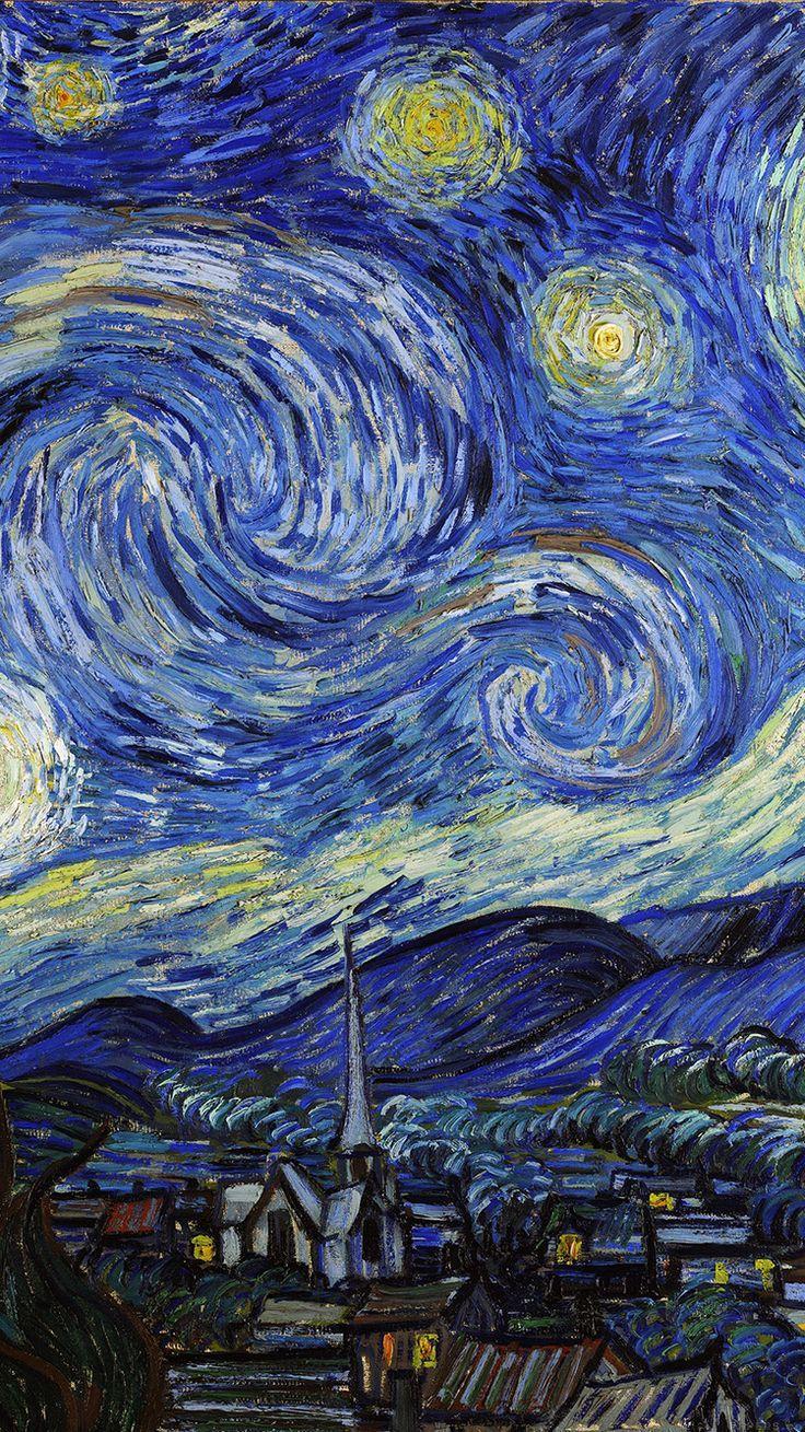 736x1309 Starry Night By Vincent Van Gogh Wallpaper
