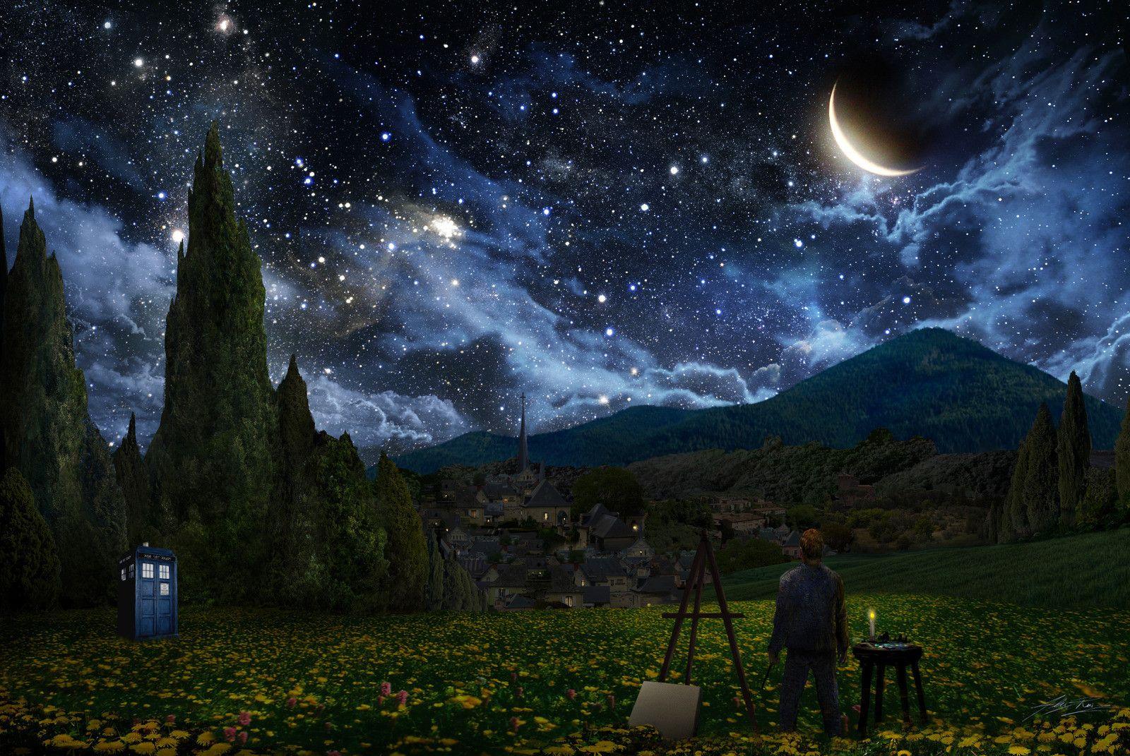 1600x1071 Doctor Who Starry Night Wallpaper on MarkInternational.info