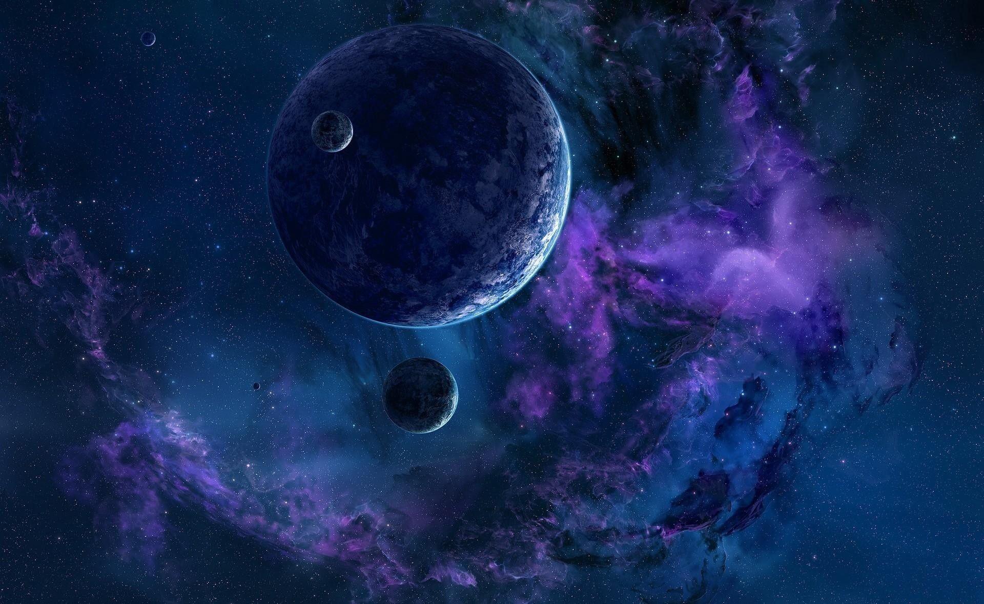 1920x1180 Wallpaper dark matter behind the planet free desktop background