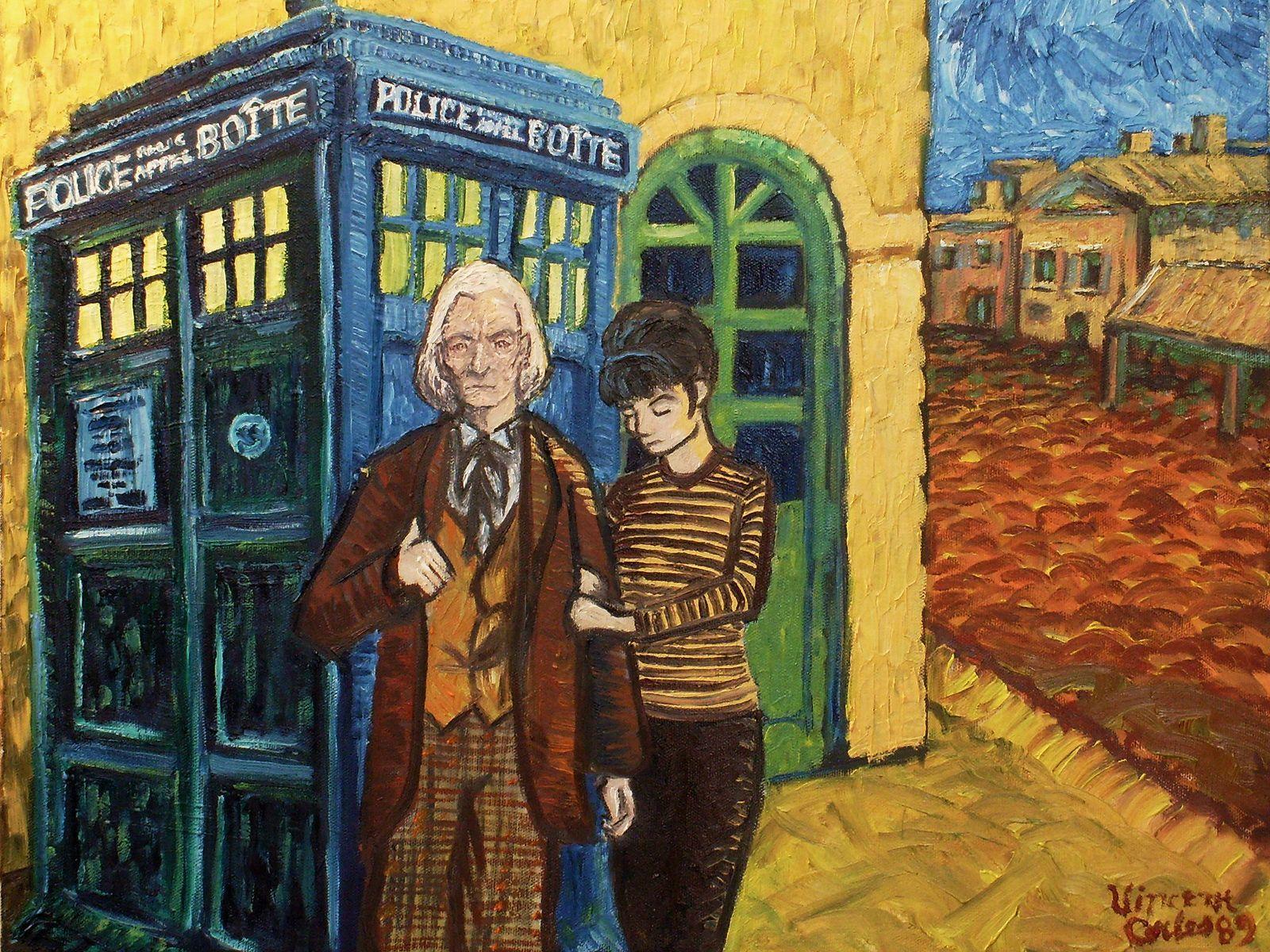 1600x1200 Van Gogh, les parodies et les geeks. Van gogh, Tardis and Geeks