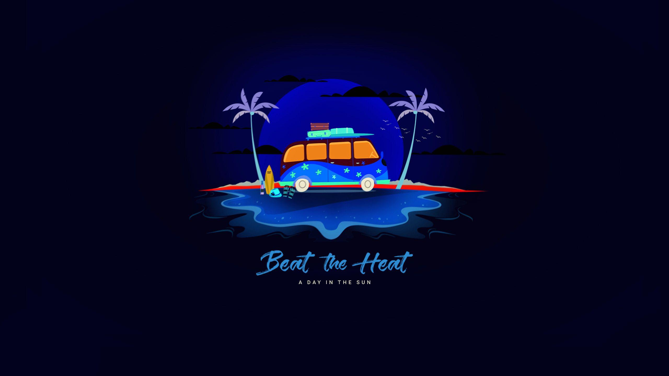 2560x1440 Beat the Heat Retro Art 2560x1024 Resolution Wallpaper