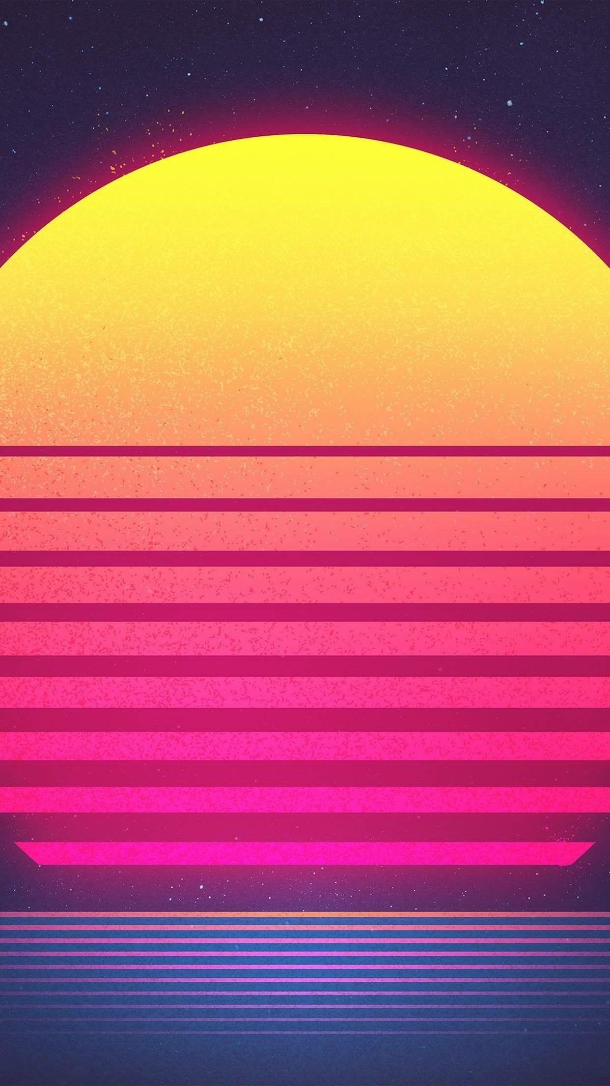 1242x2208 Retro Music Wallpaper