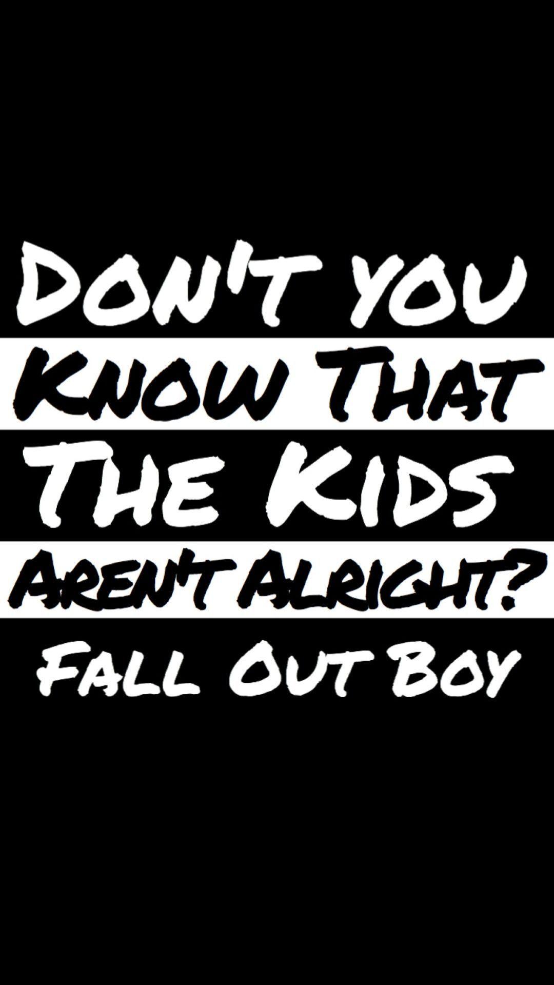 1080x1920 Fall Out Boy Logo Wallpaper