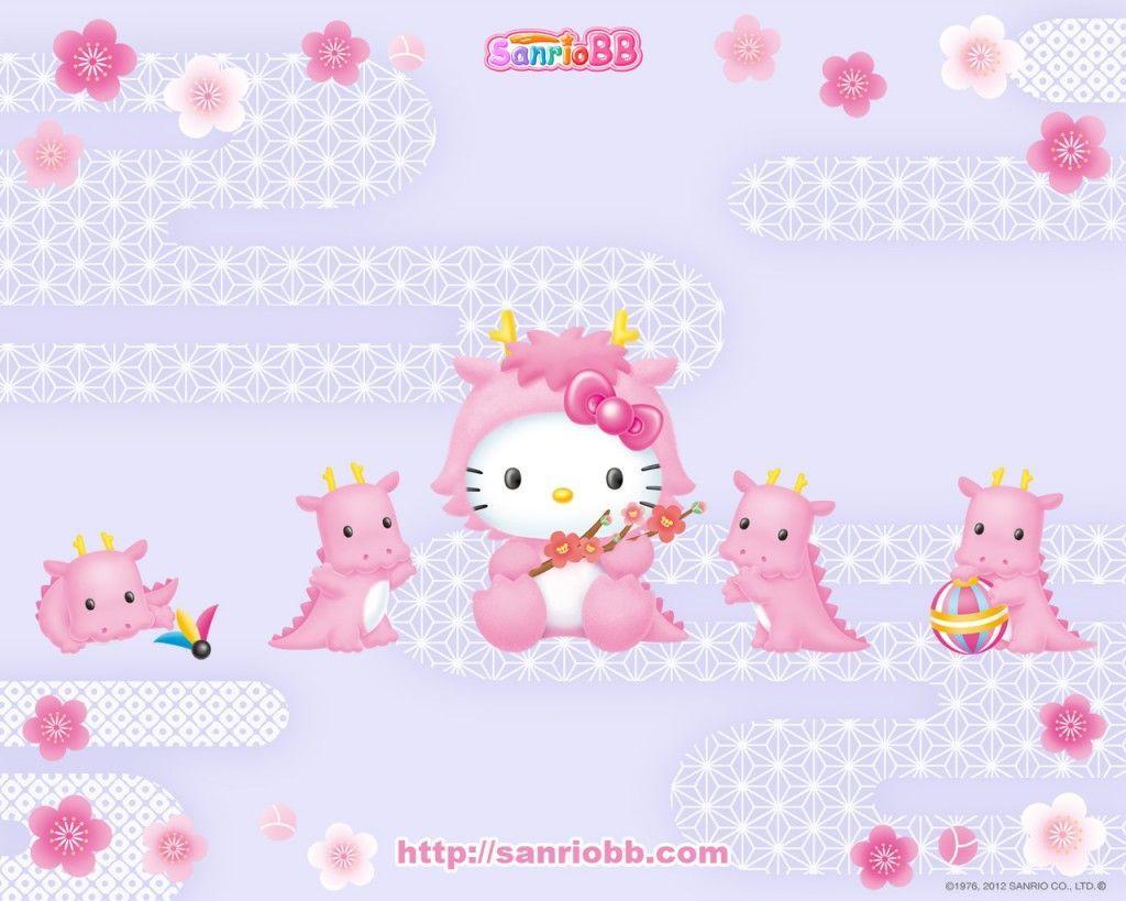 1024x819 Pink Hello Kitty Christmas Wallpaper at