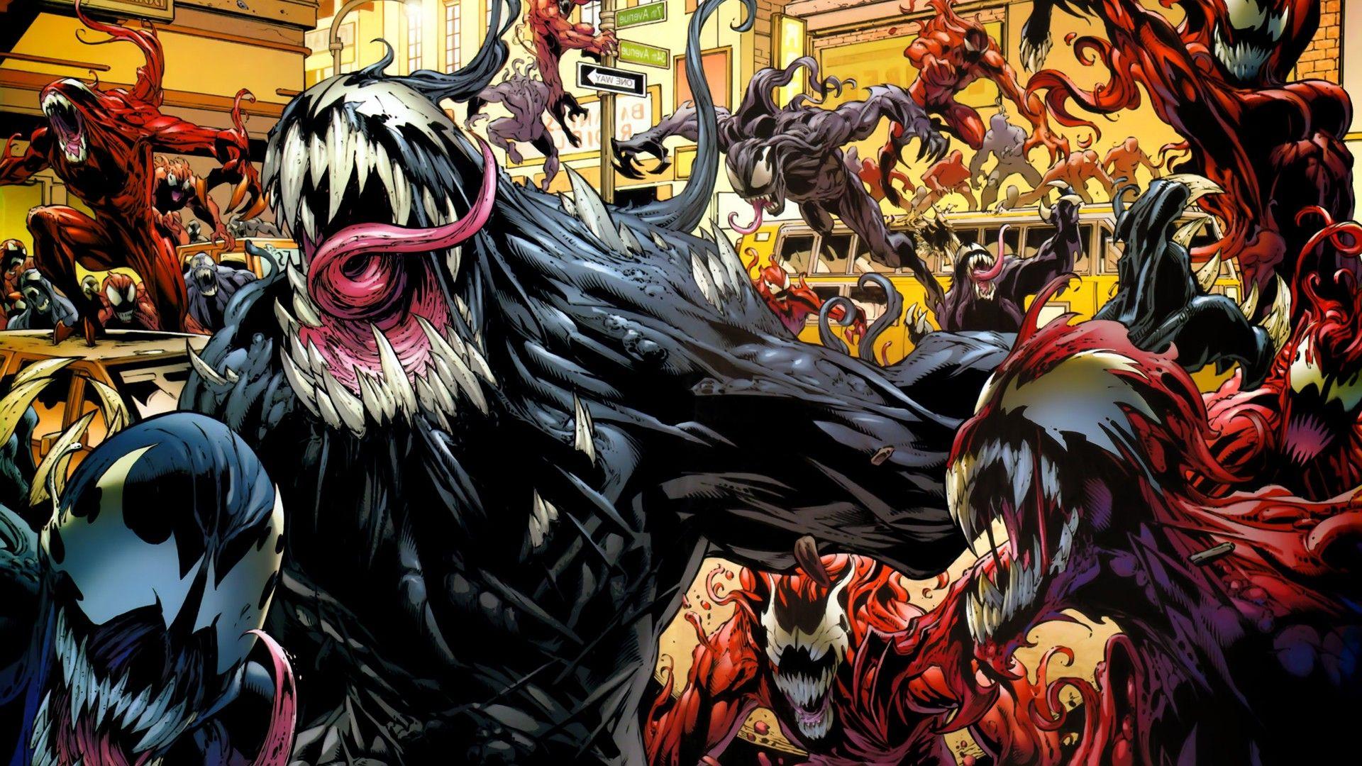 1920x1080 comics, Venom, Carnage Wallpaper HD / Desktop and Mobile Background