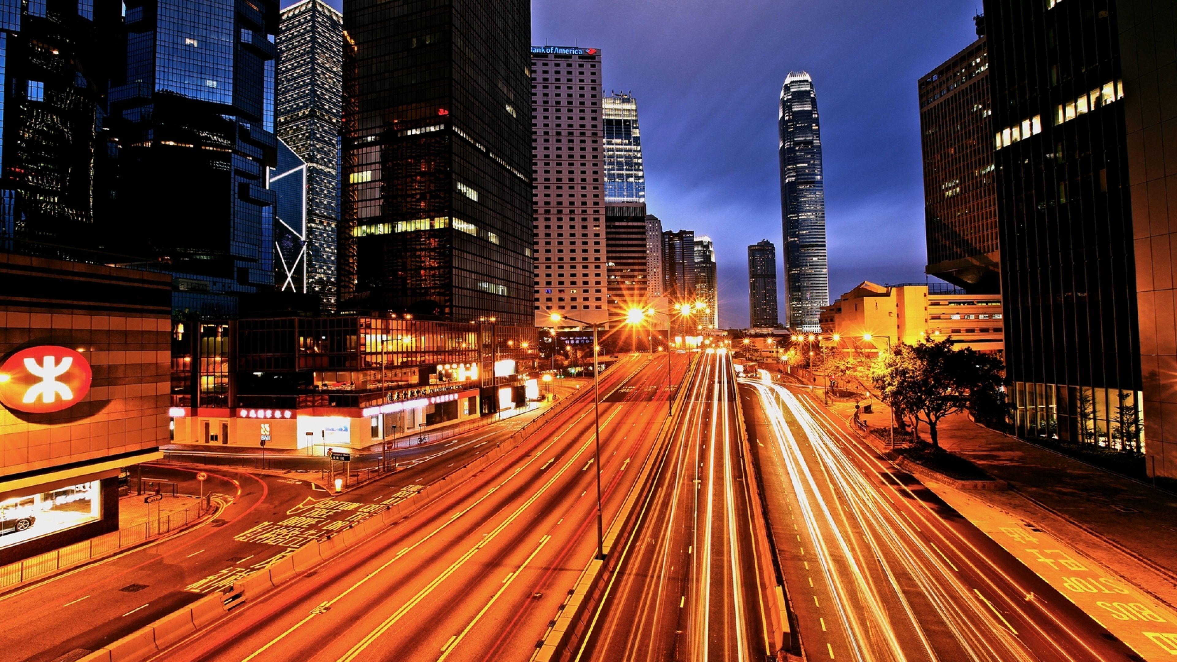 3840x2160 city, hong kong, street 4K Wallpaper, HD City 4K