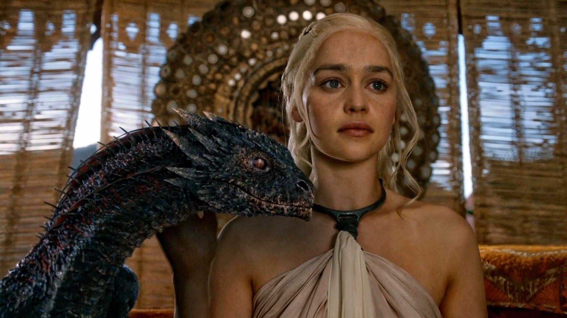1920x1080 women, dragons, Game of Thrones, Daenerys Targaryen, black