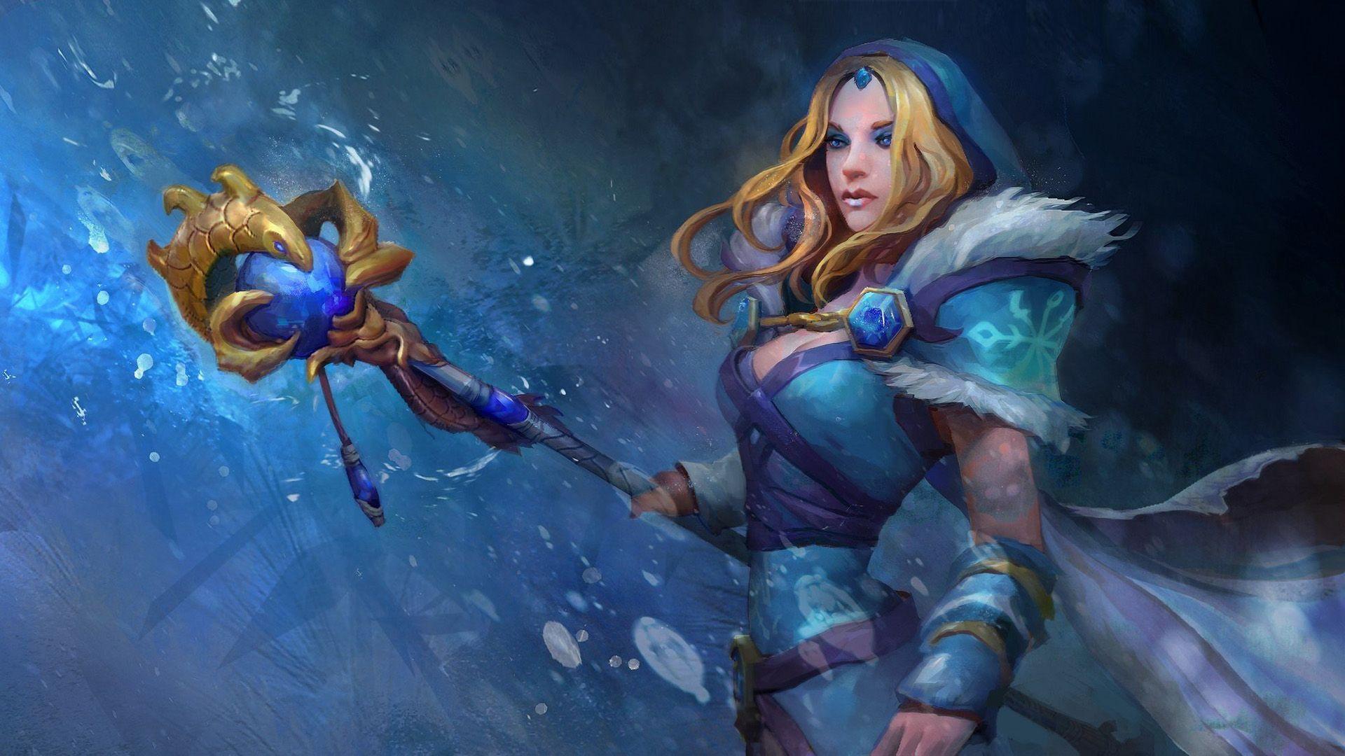 1920x1080 Dota 2 Heroes Crystal Maiden Blonde Girl Templar Assassin