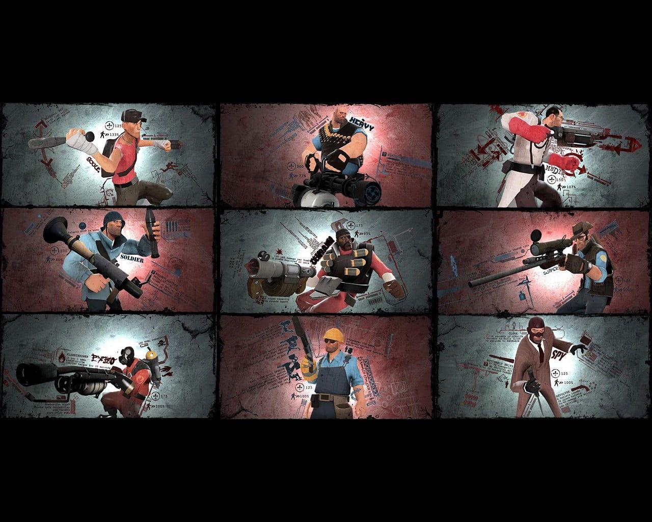 1280x1024 Videogame application screenshot, video games, Team Fortress