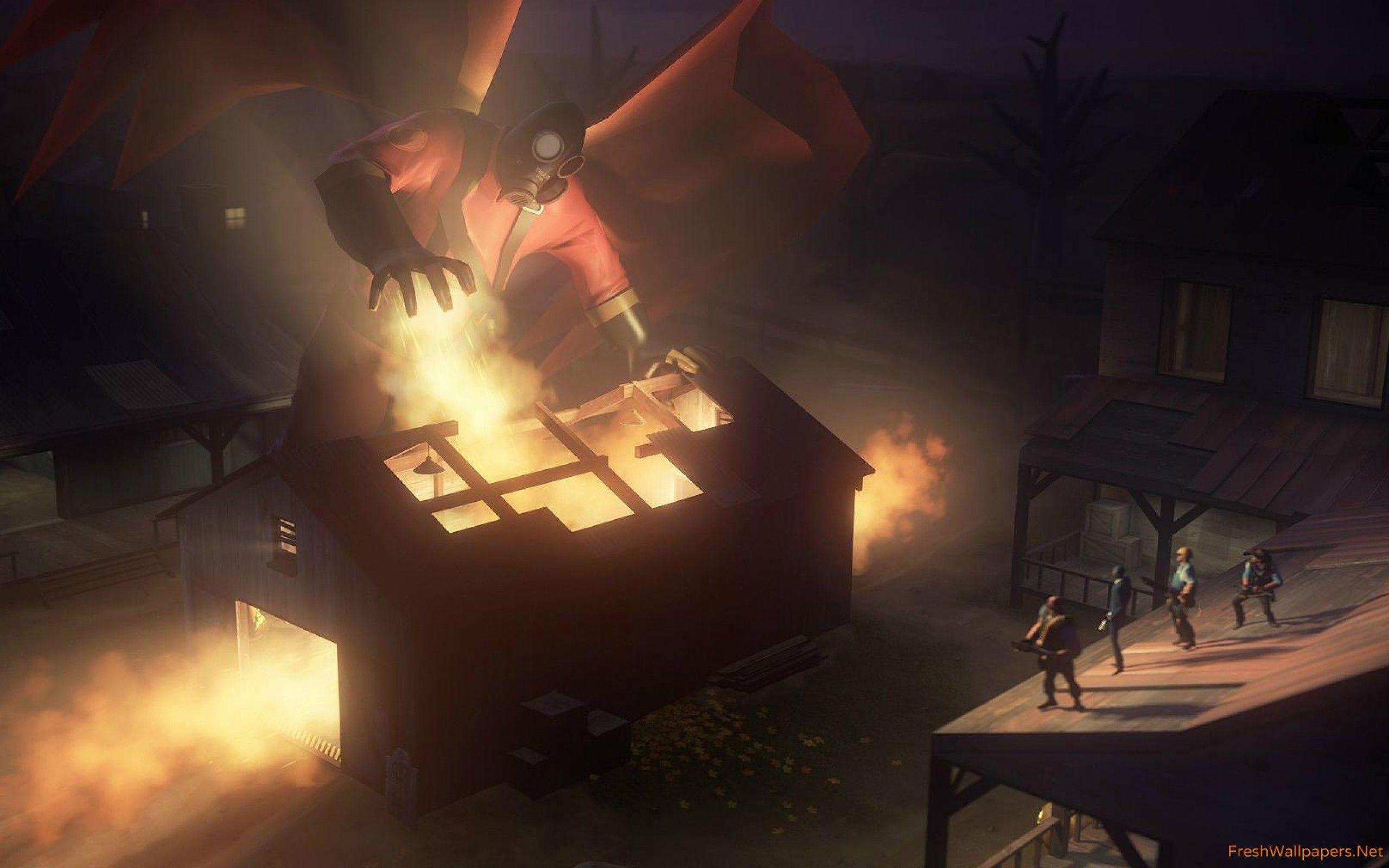 2560x1600 Pyro Fortress 2 wallpaper