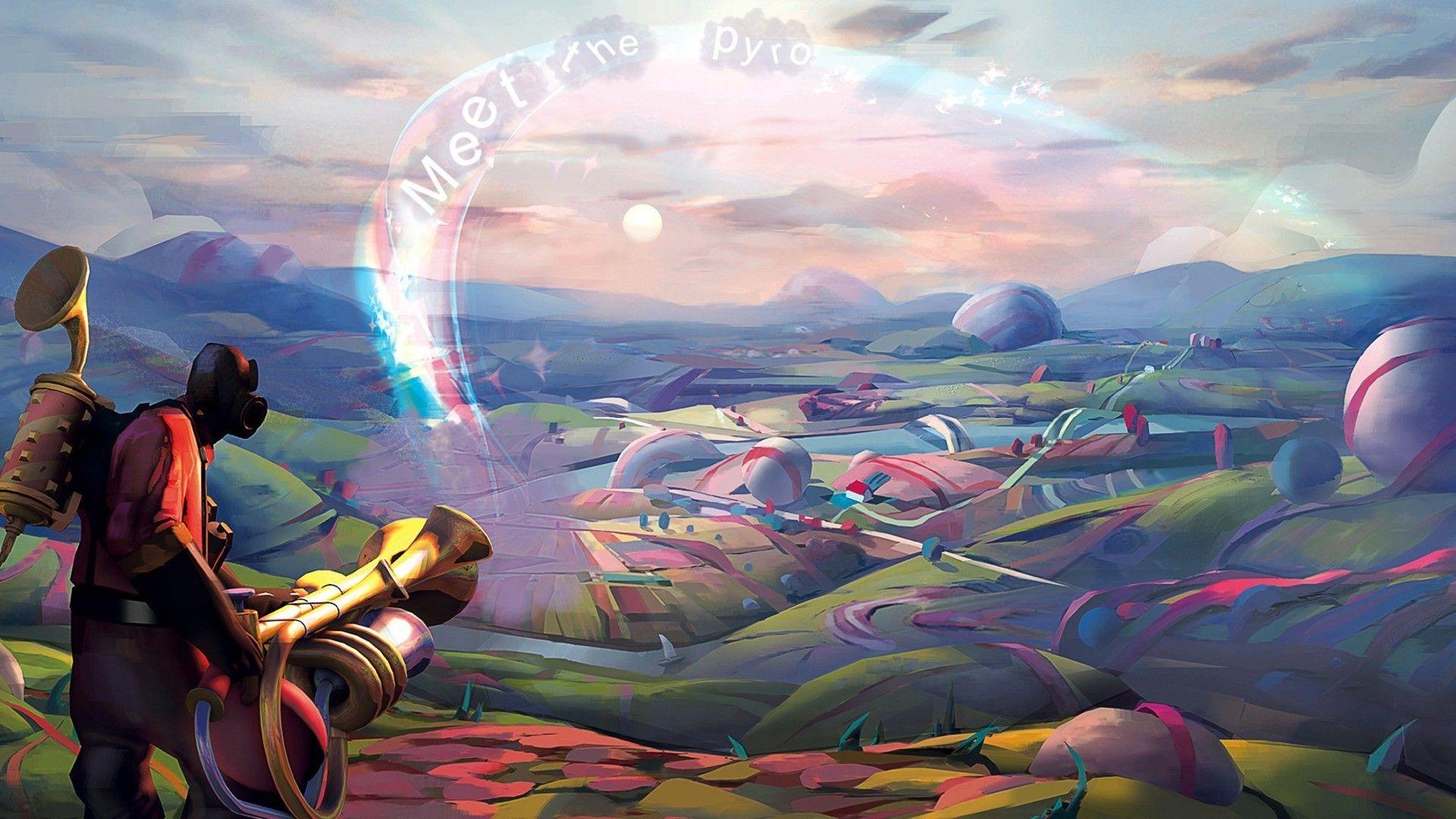 1920x1080 Team Fortress 2 Pyro Wallpaper