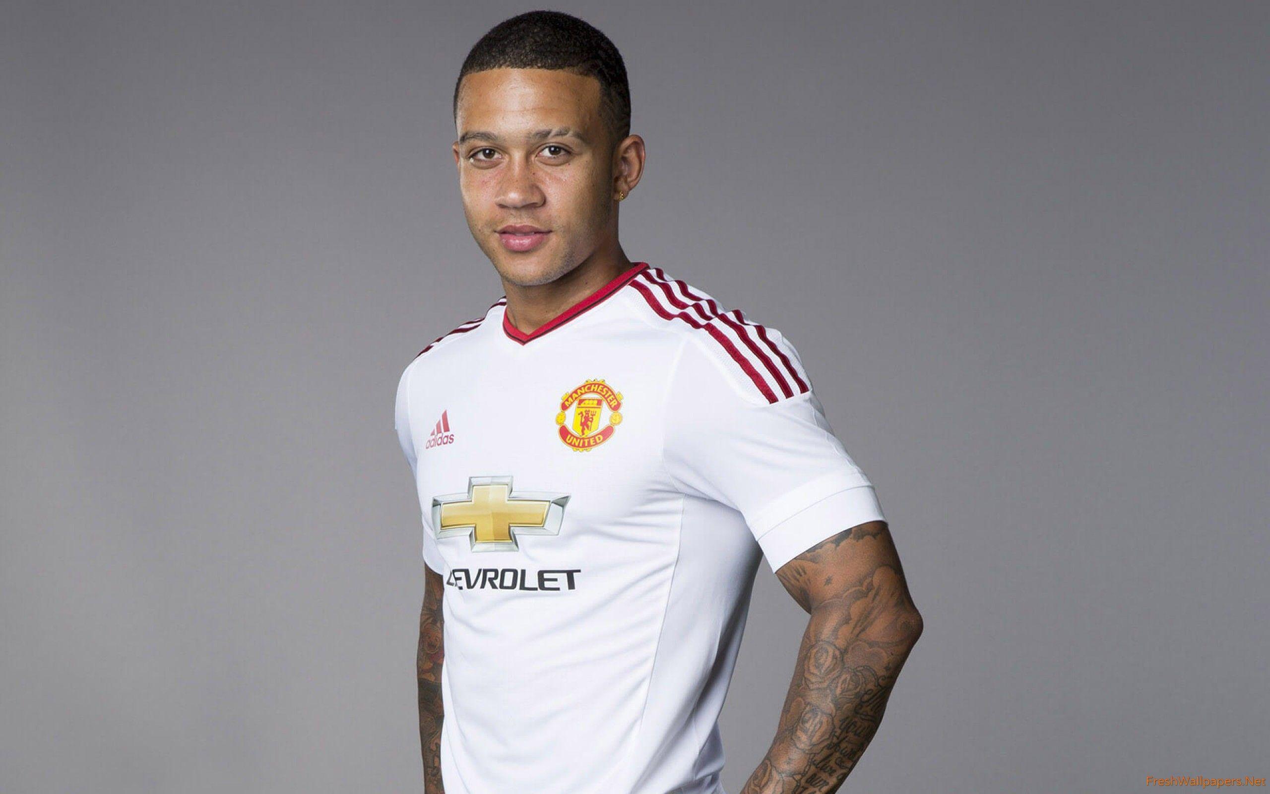 2560x1600 Memphis Depay Manchester United 2015 2016 Adidas Away Kit