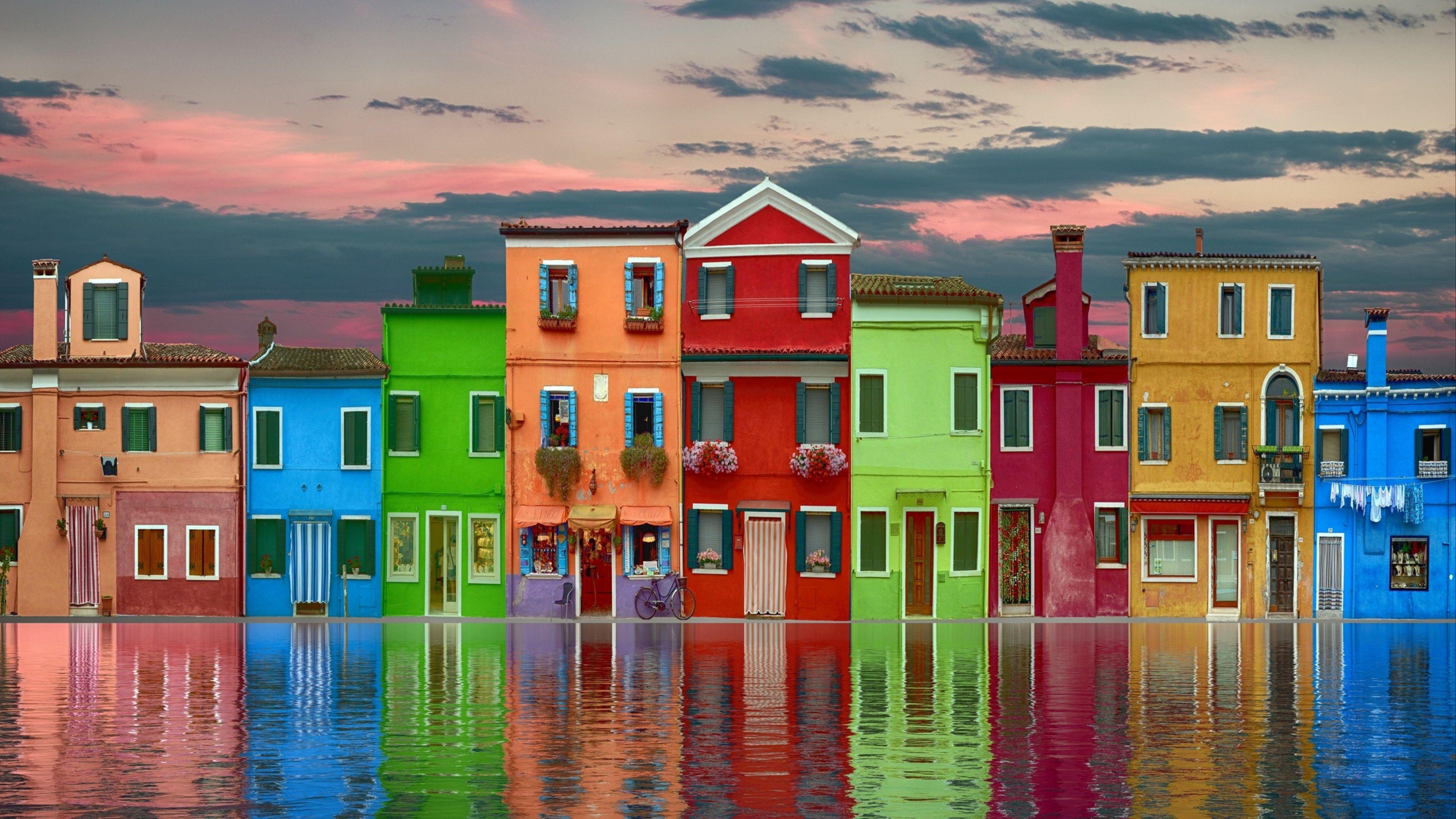 3840x2160 Colorful buildings HD Wallpaper 4K Ultra HD Wallpaper