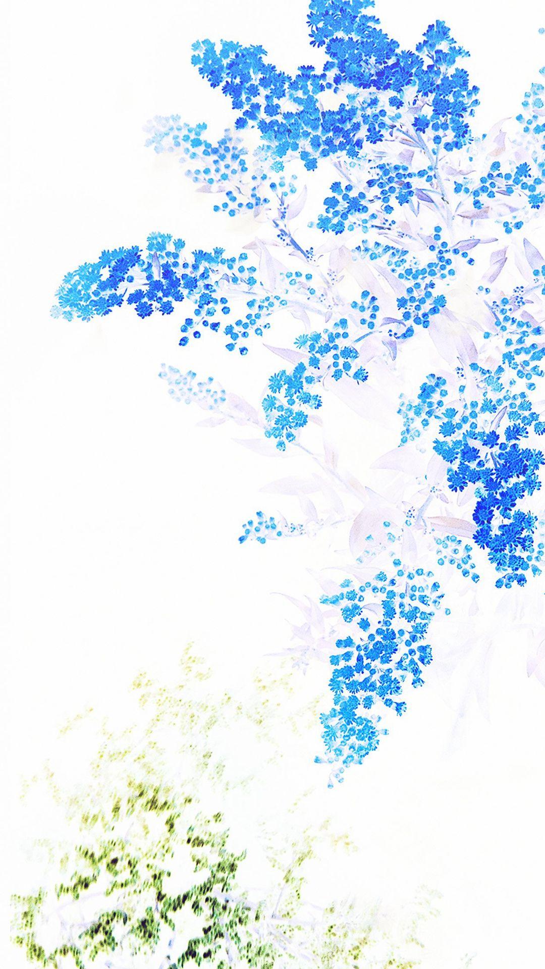 1080x1920 Apple Blue White Flower Ios9 Hình nền iPhone 8 Tải xuống miễn phí