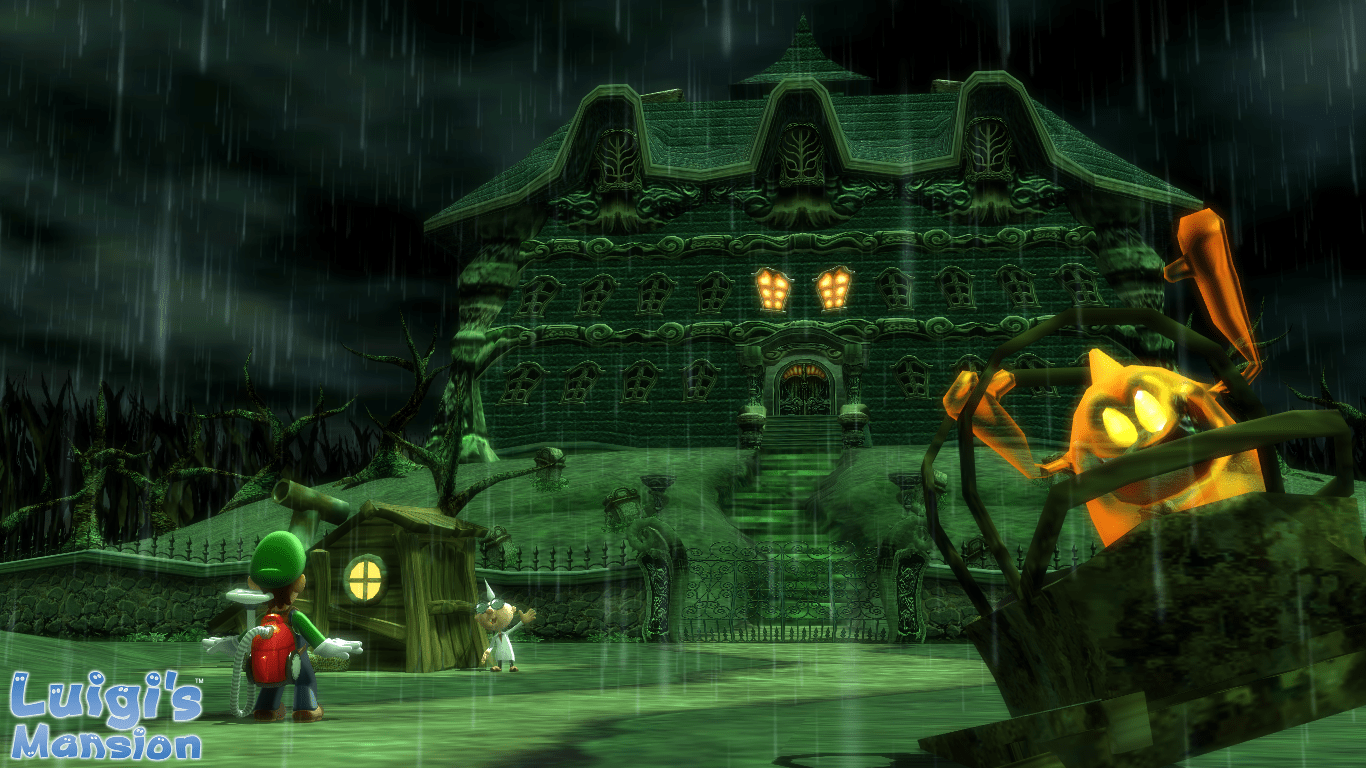 1366x768 Luigi's Mansion HD Wallpaper