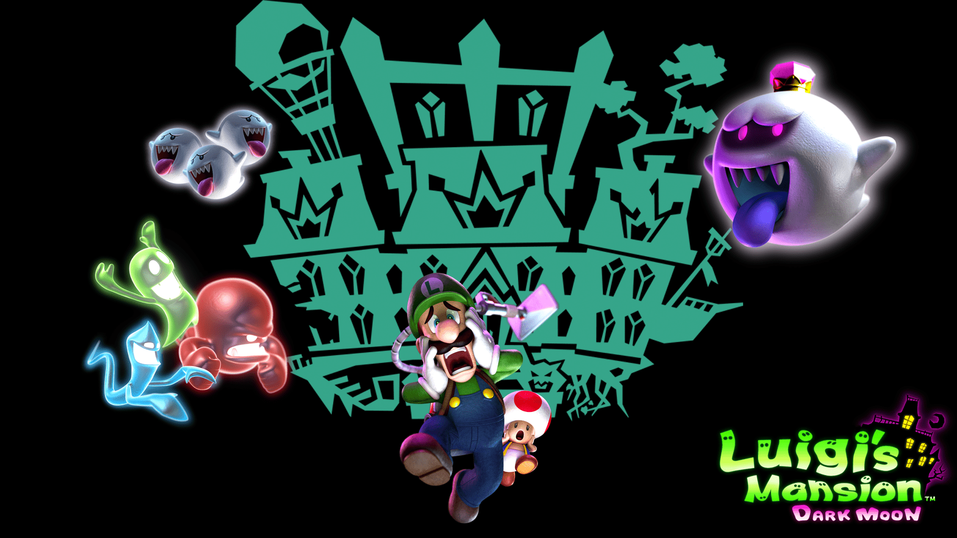1920x1080 Luigi's Mansion: Dark Moon HD Wallpaper. Background Image